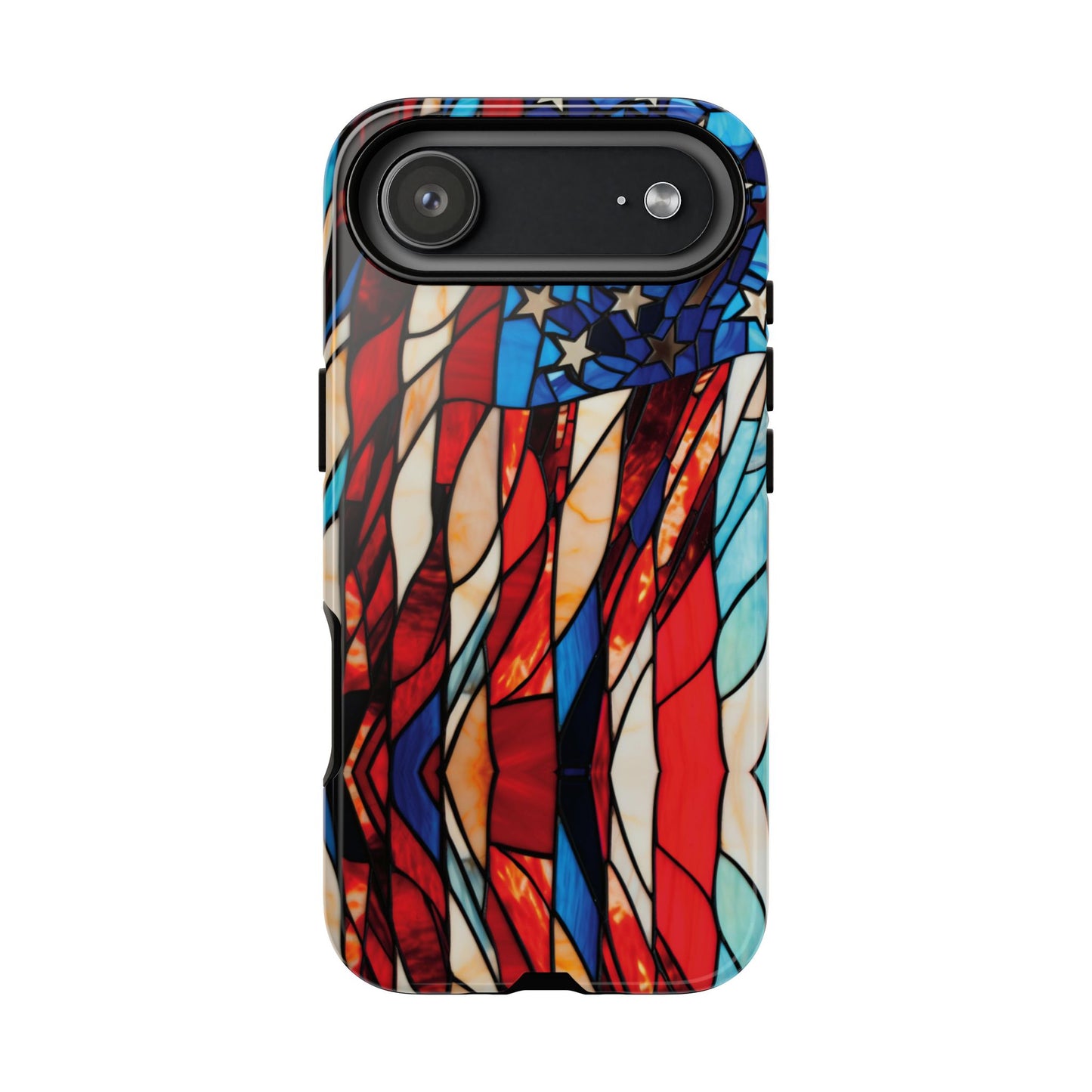 American Flag Stained Glass Patriotic Tough Phone Case