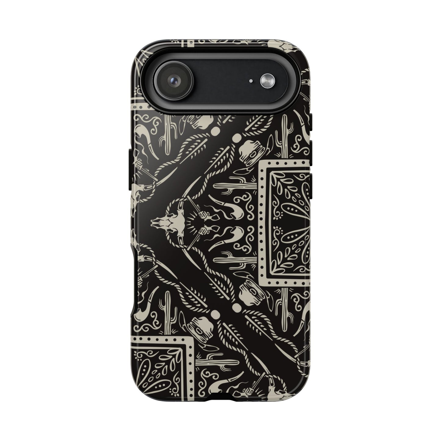 Western Black Bandana Tough Phone Case