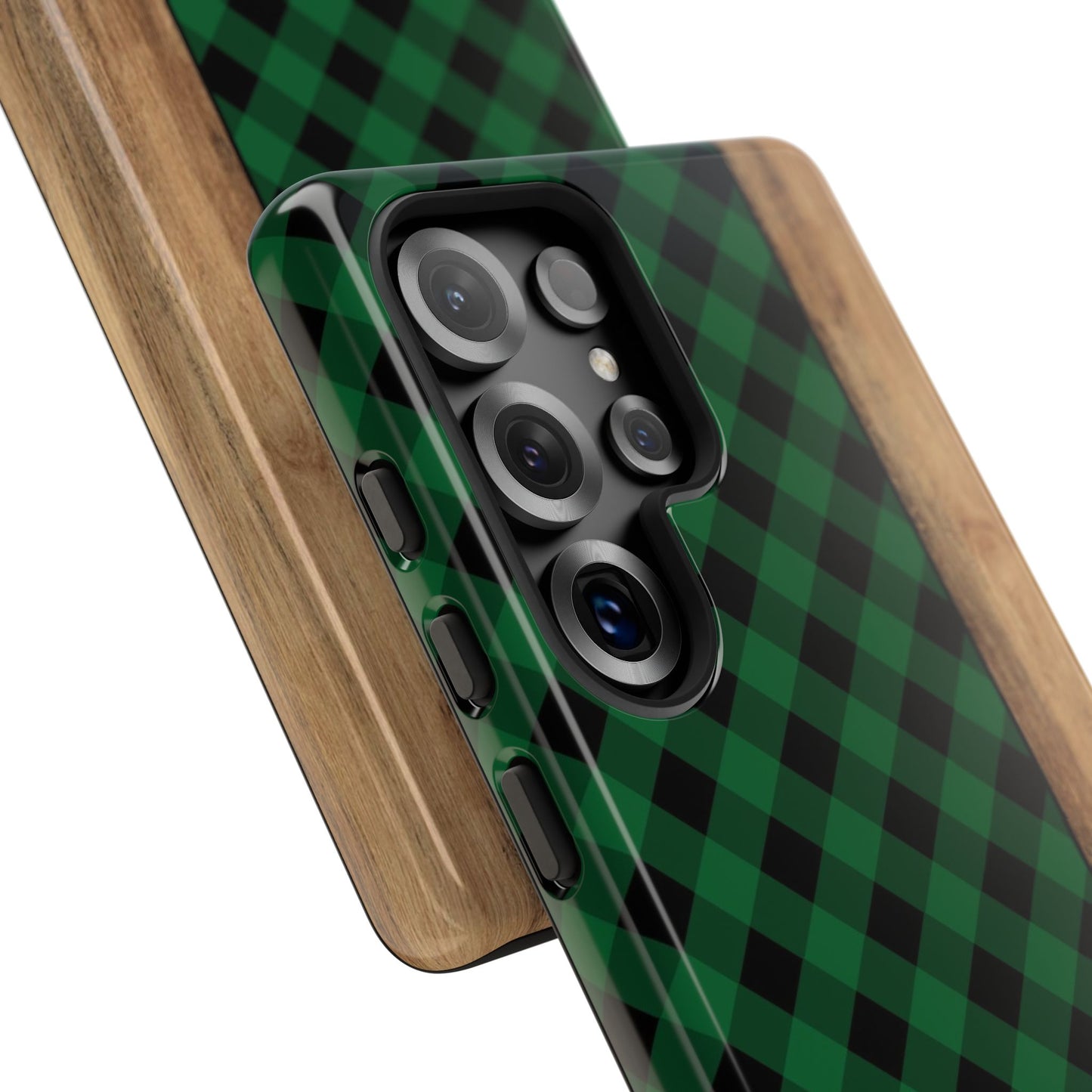Green Plaid Tough Phone Case