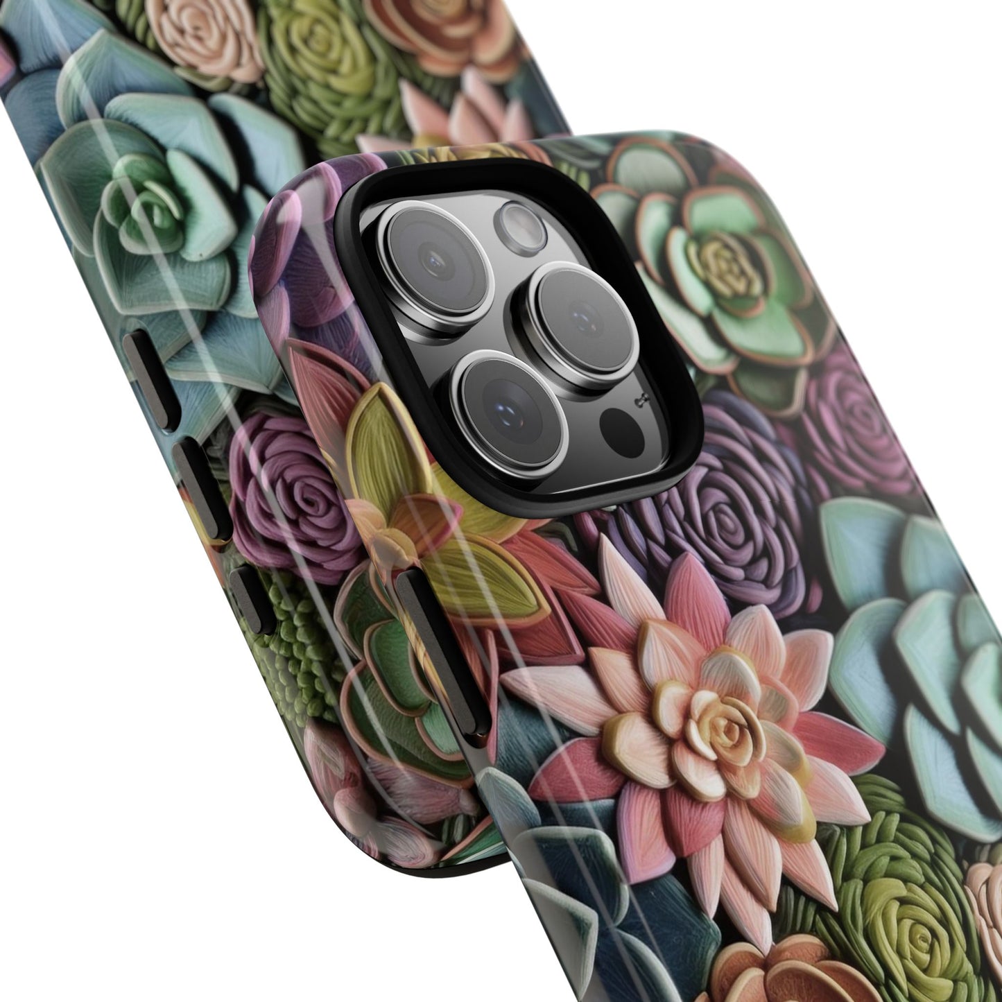 3d Succulent Flower Tough Phone Case