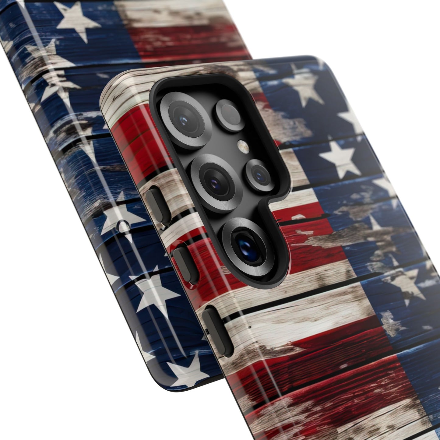 Wood Stars Stripes Patriotic Tough Phone Case