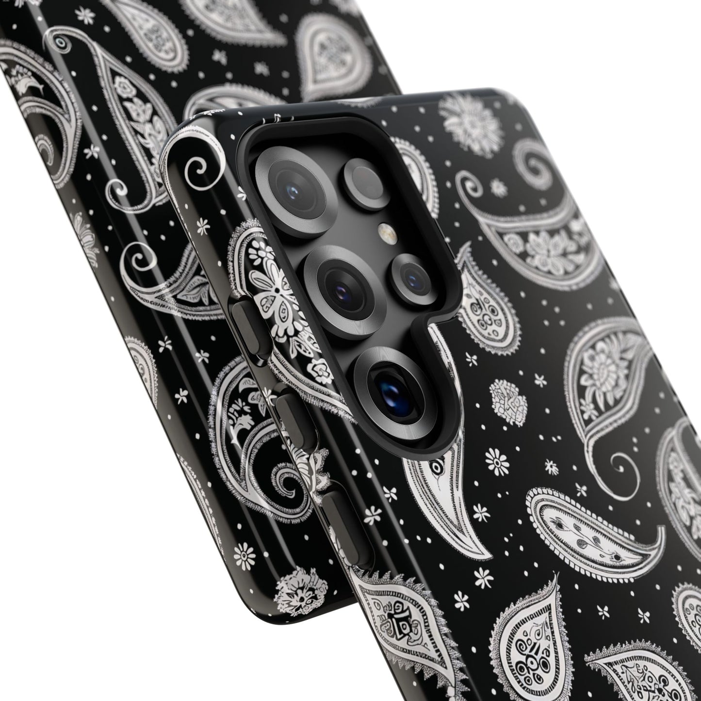Black White Paisley Phone Case