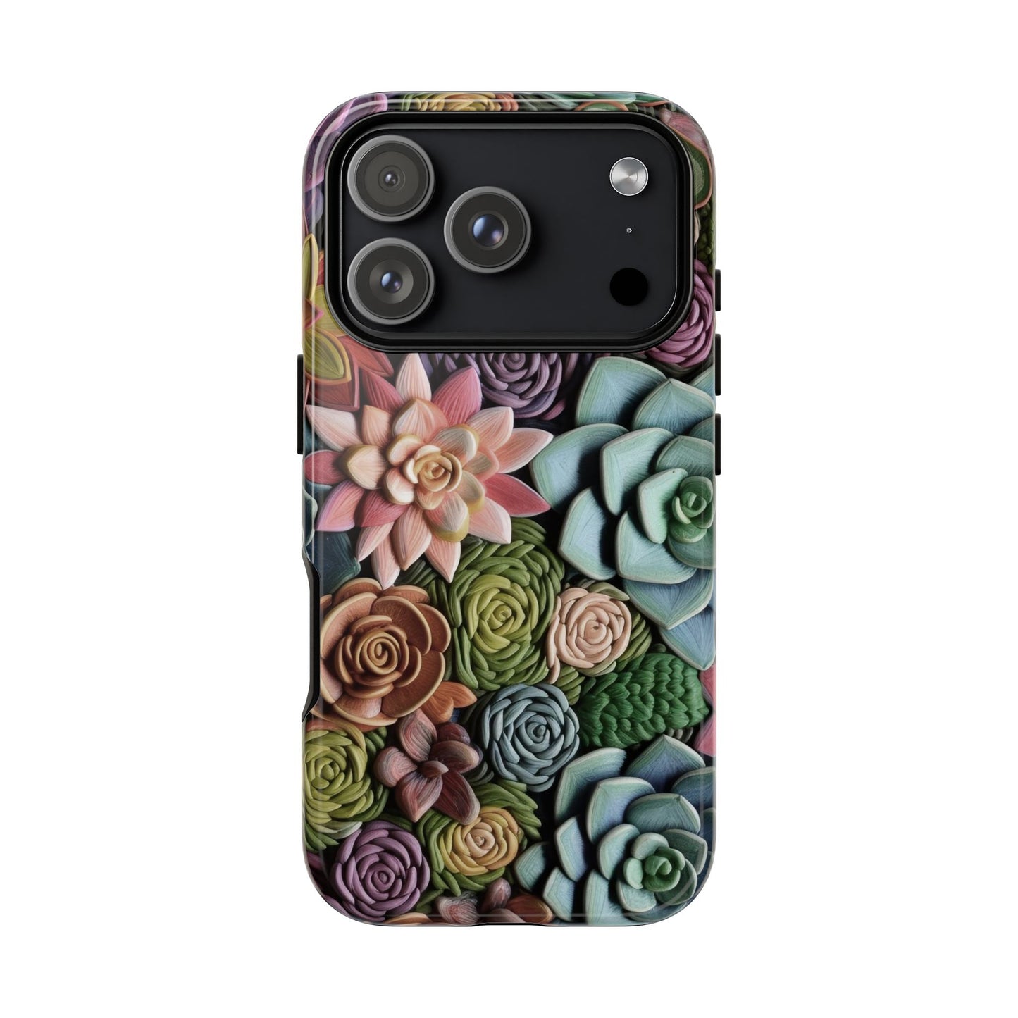3d Succulent Flower Tough Phone Case