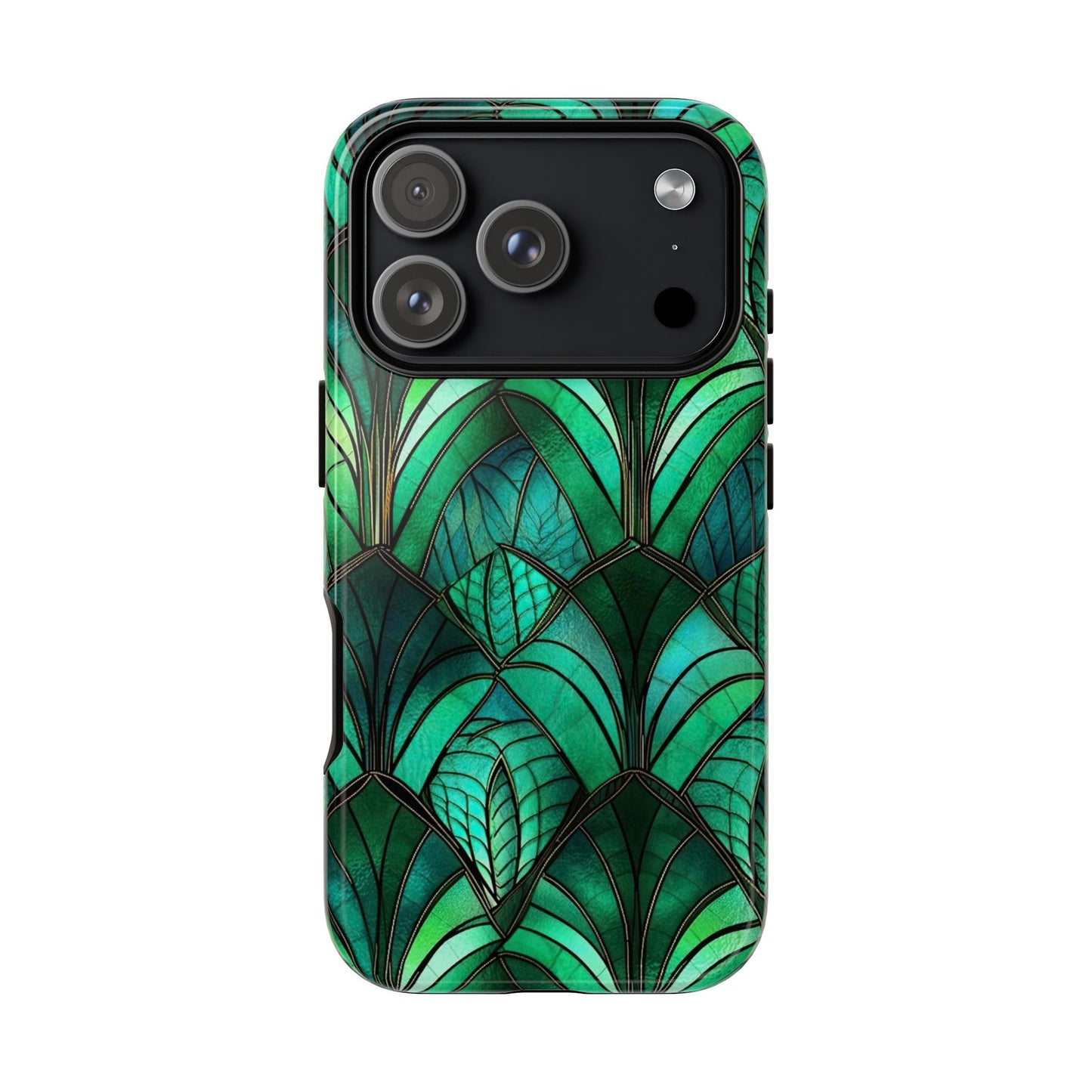 Emerald Green Stained Glass Tough Phone Case