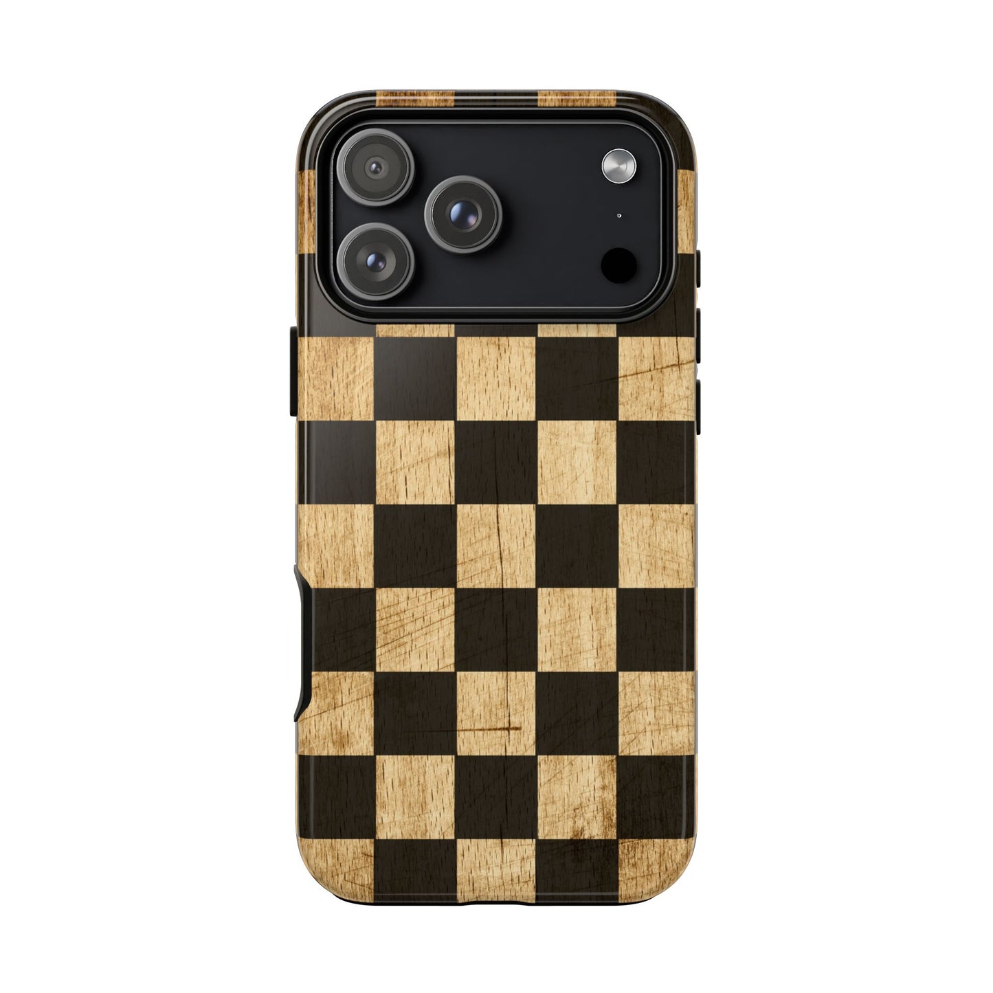 Checkered Rustic Wood Tough Phone Case
