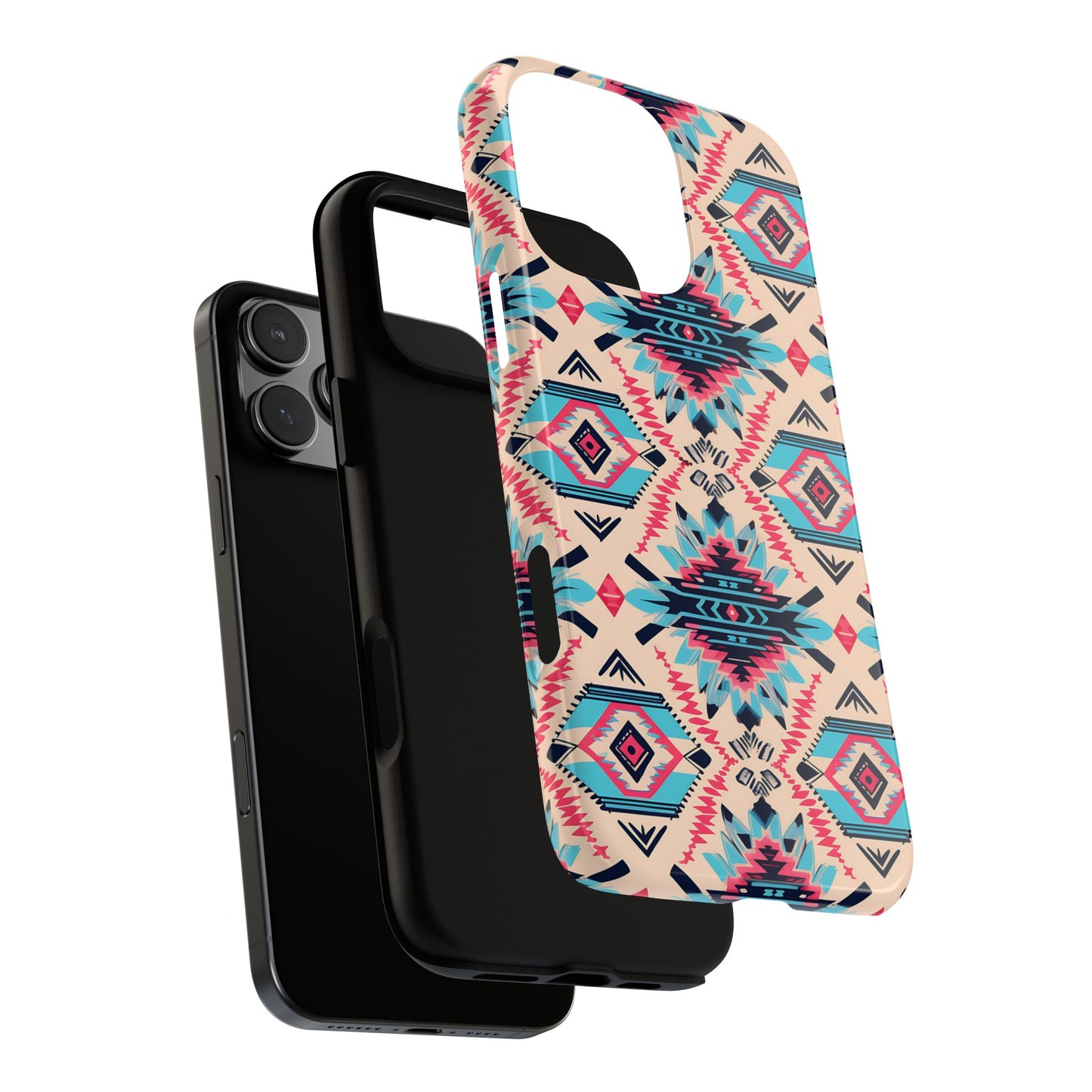 Pink Blue Aztec Tough Phone Case