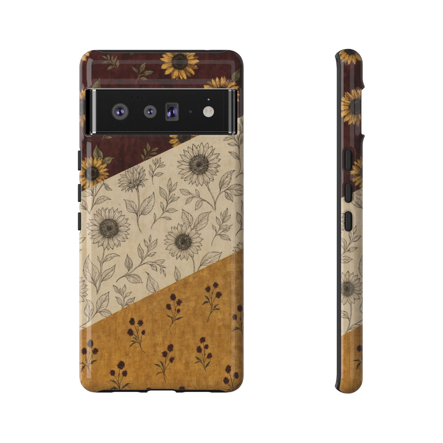 Sunflower Burgundy Swaths Tough Case