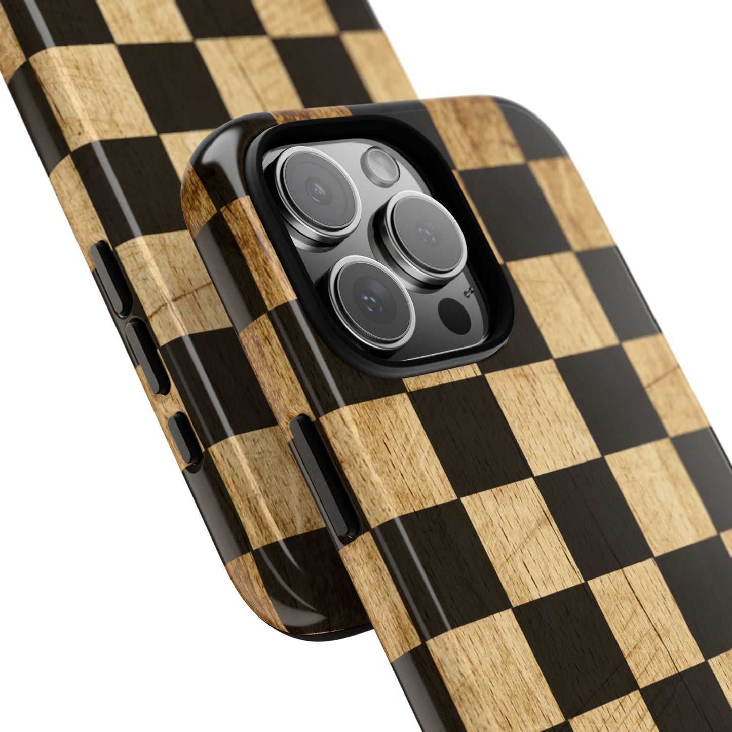 Checkered Rustic Wood Tough Phone Case