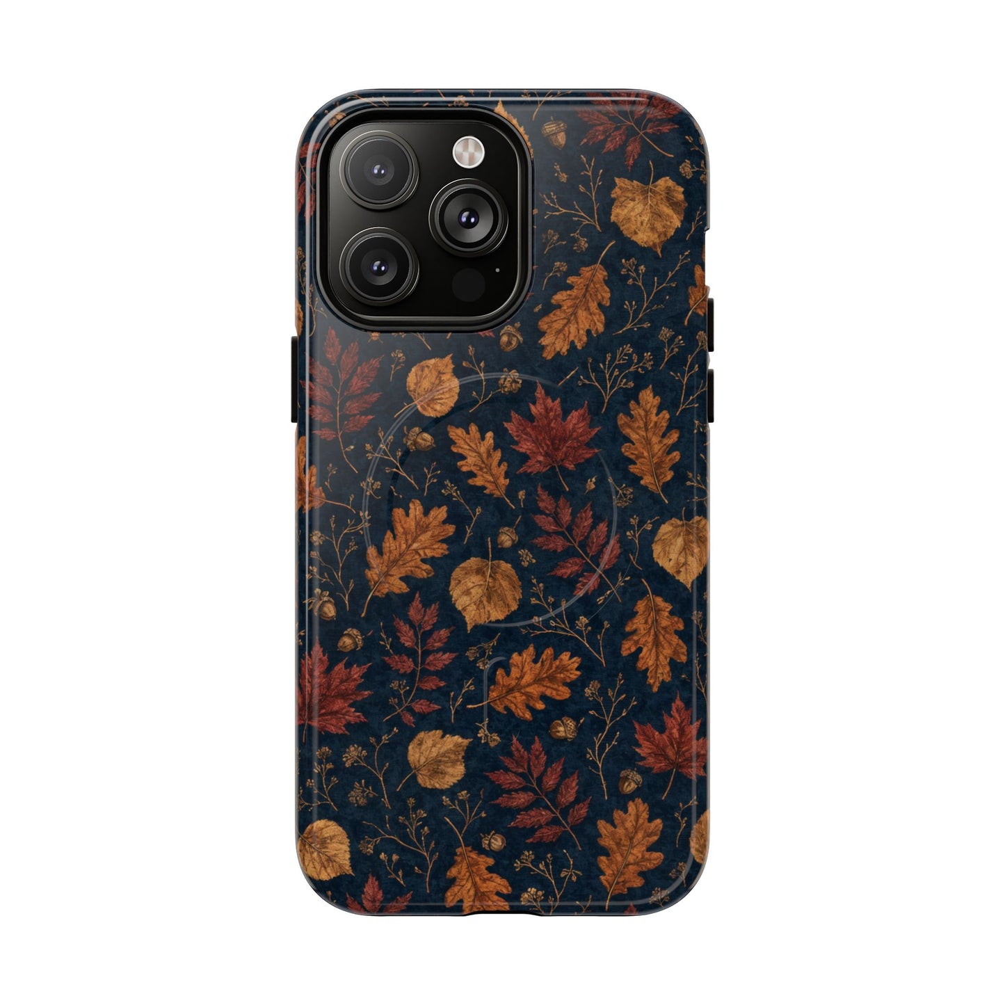 Navy Oak Leaf Magnetic Case