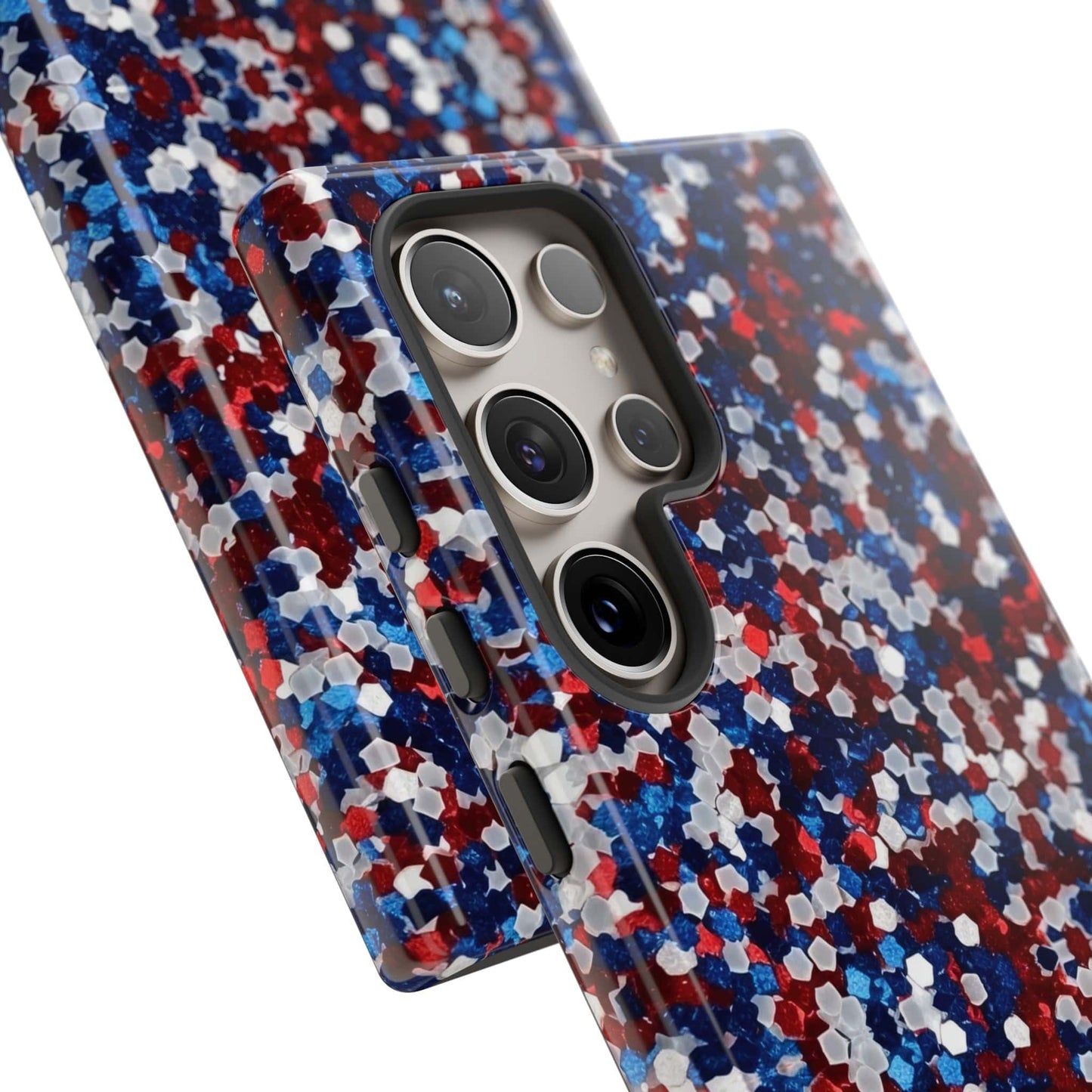 Red White Blue Glitter Phone Case