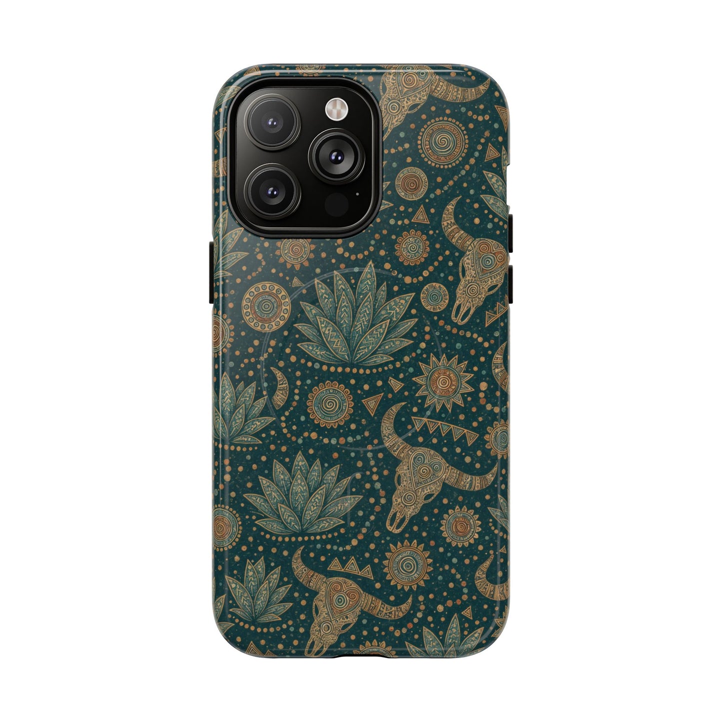 Ornate Skull Magnetic Case