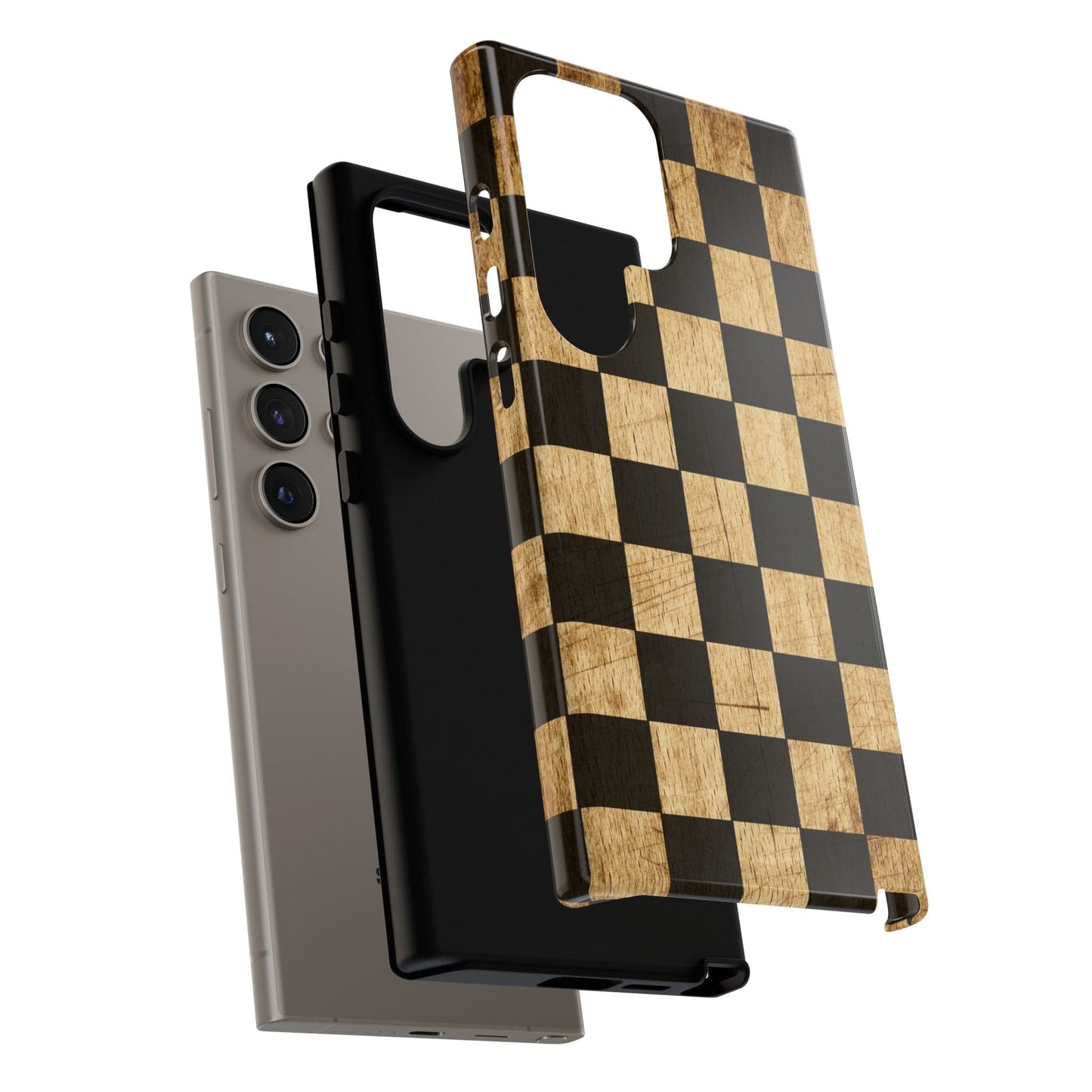 Checkered Rustic Wood Phone Case