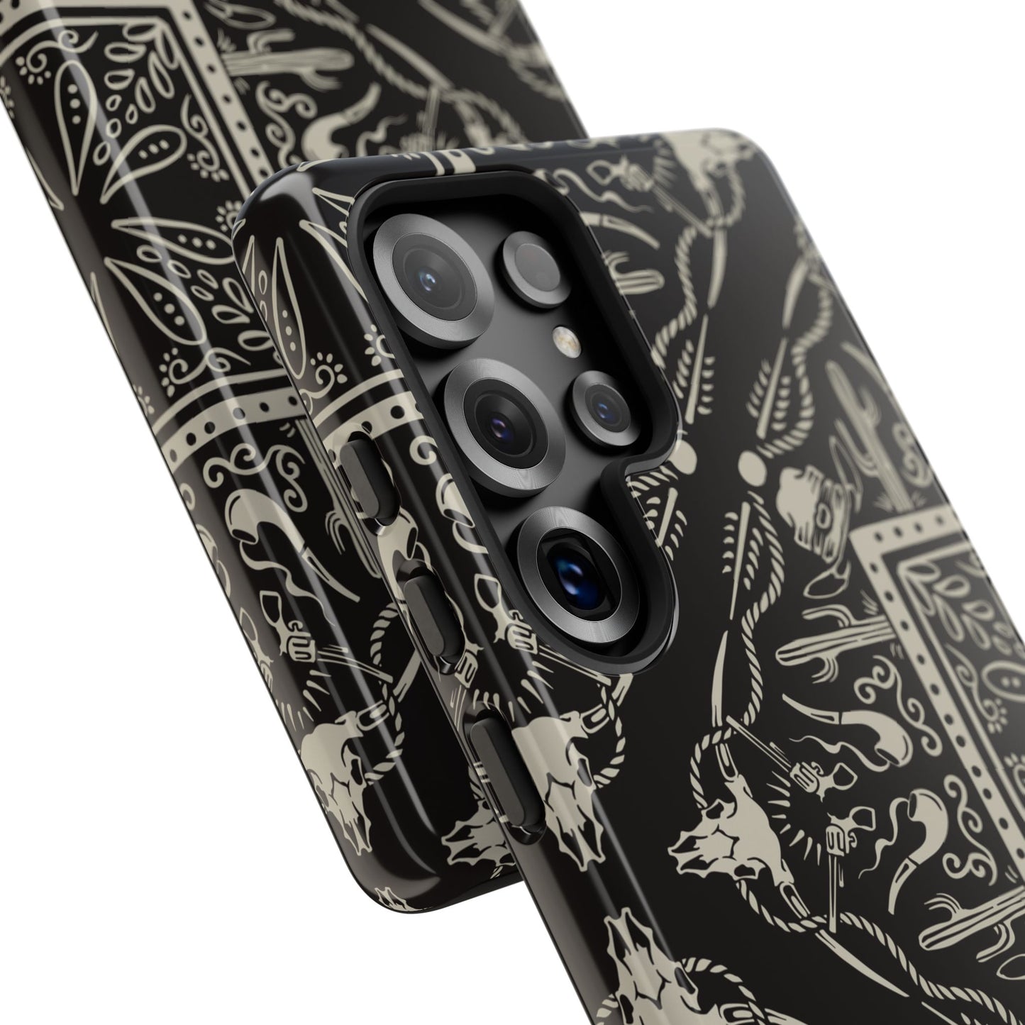 Western Black Bandana Phone Case