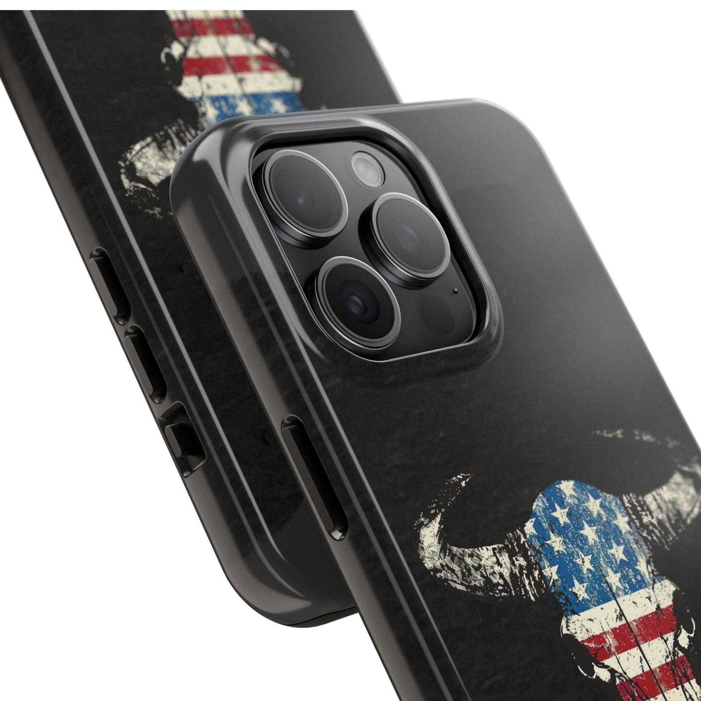 Patriotic Bull Skull Phone Case