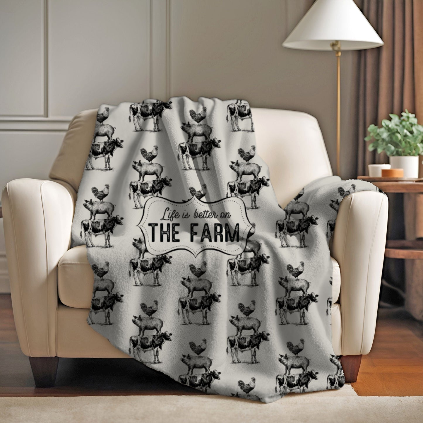 Life is Better on the Farm Blanket