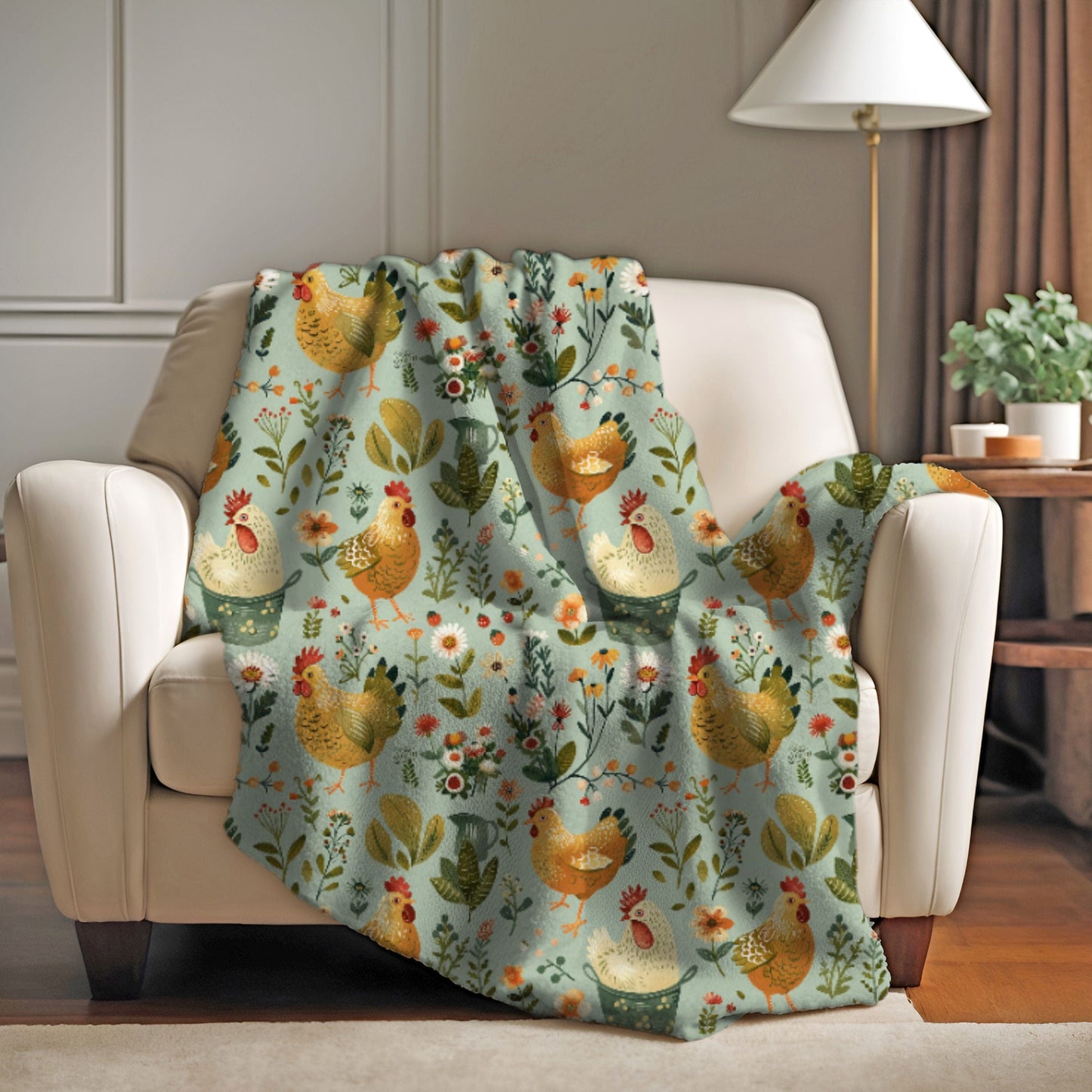 Garden Chickens Blanket