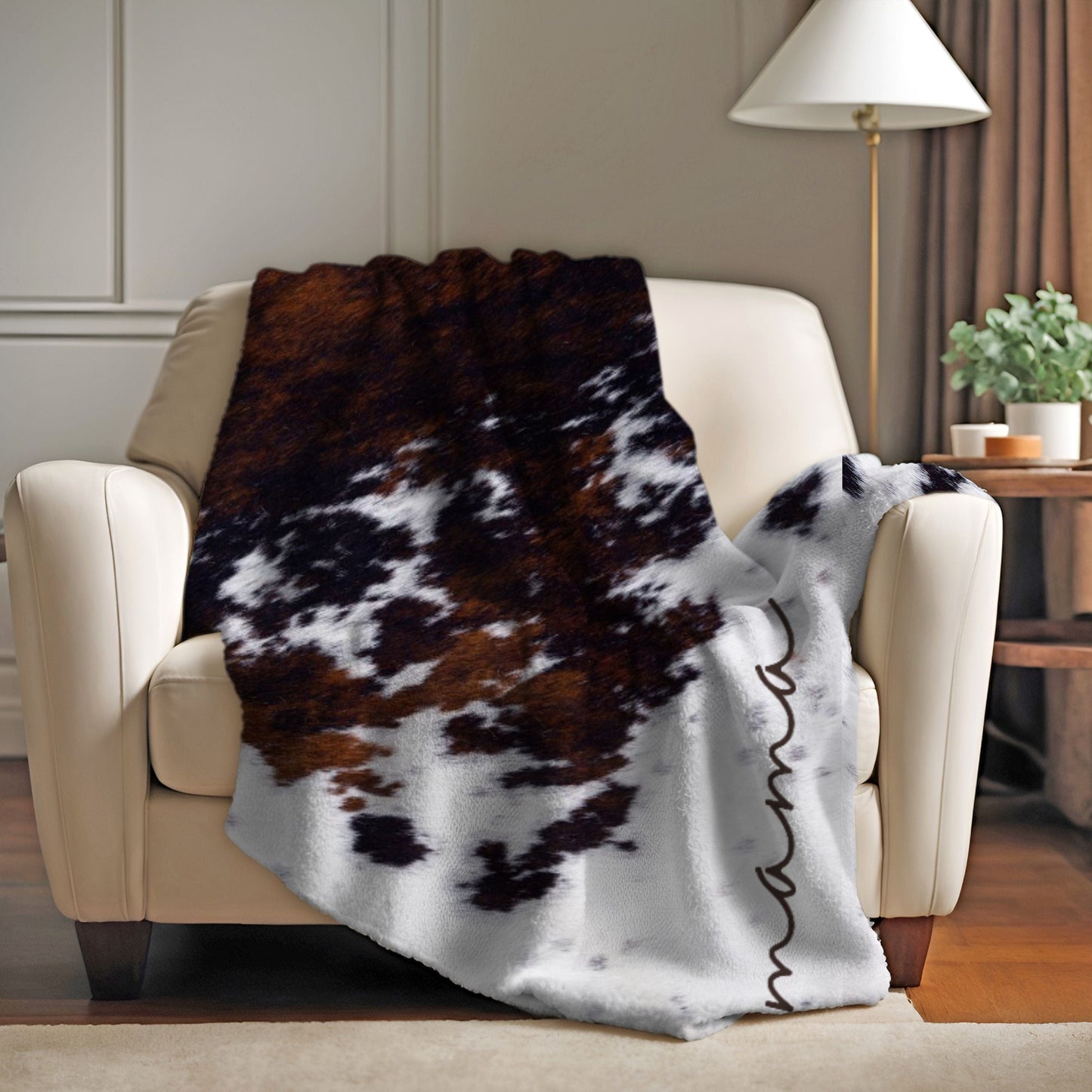 Cowhide Print Mama Blanket