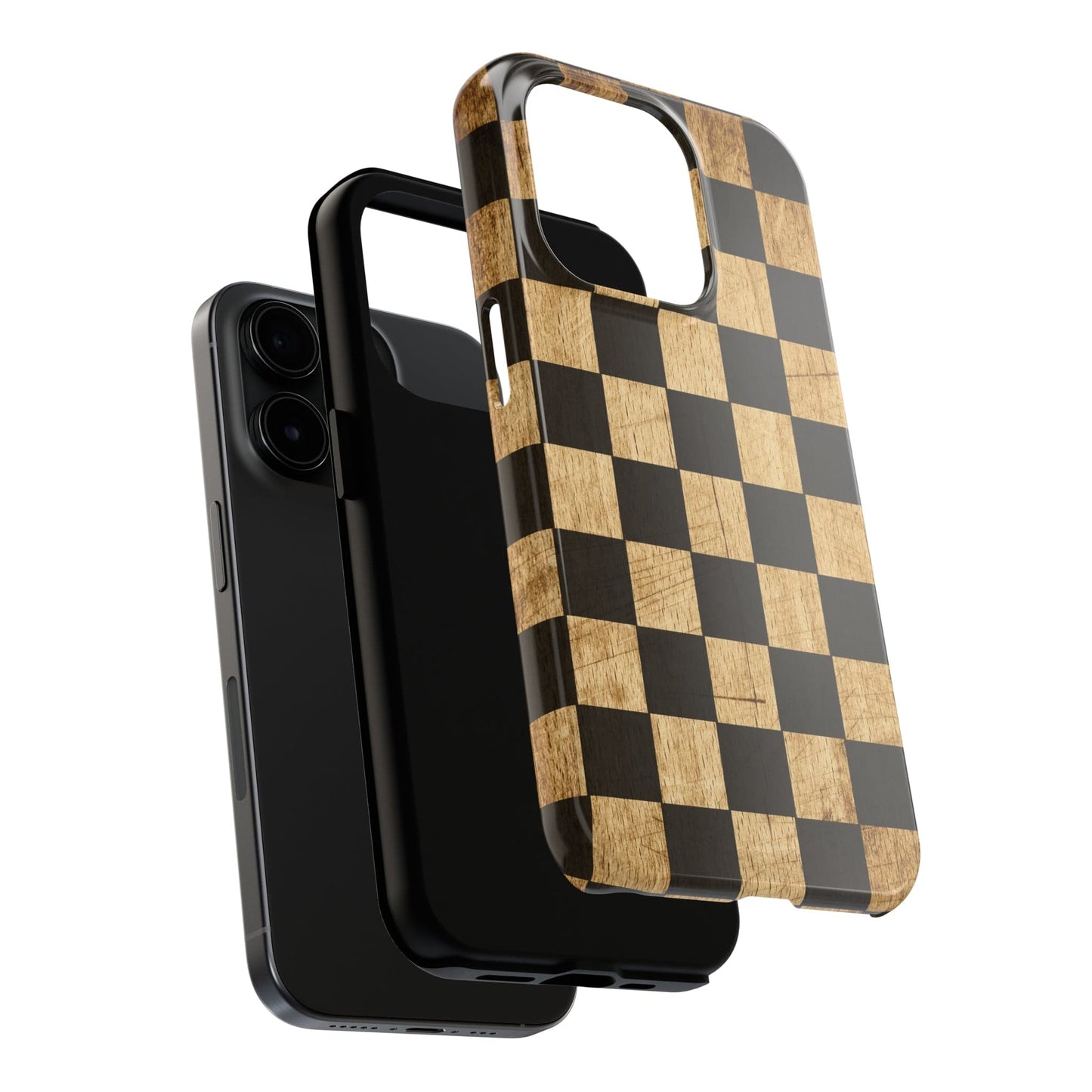 Checkered Rustic Wood Phone Case