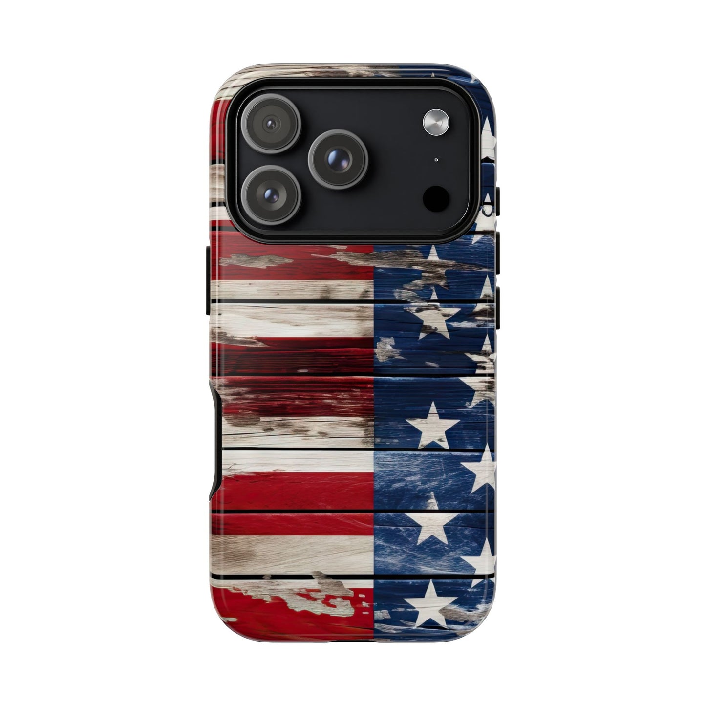 Wood Stars Stripes Patriotic Tough Phone Case