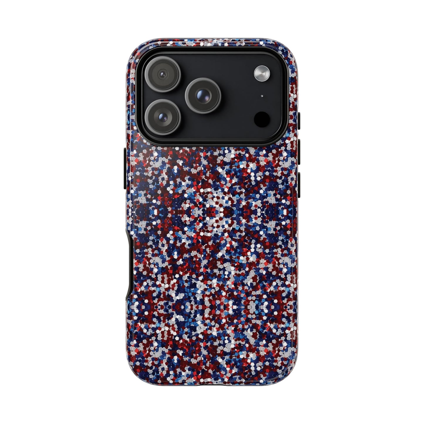 Red White Blue Glitter Tough Phone Case