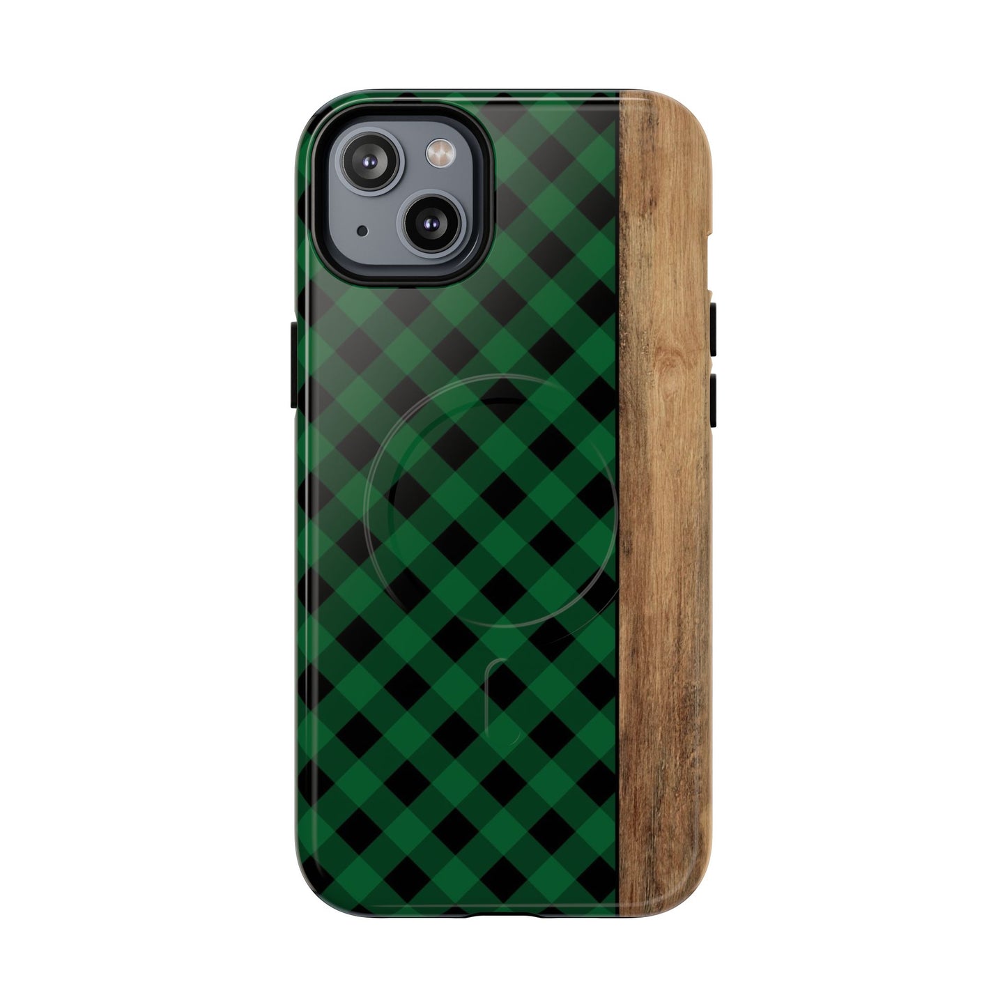 Green Plaid Magnetic Case