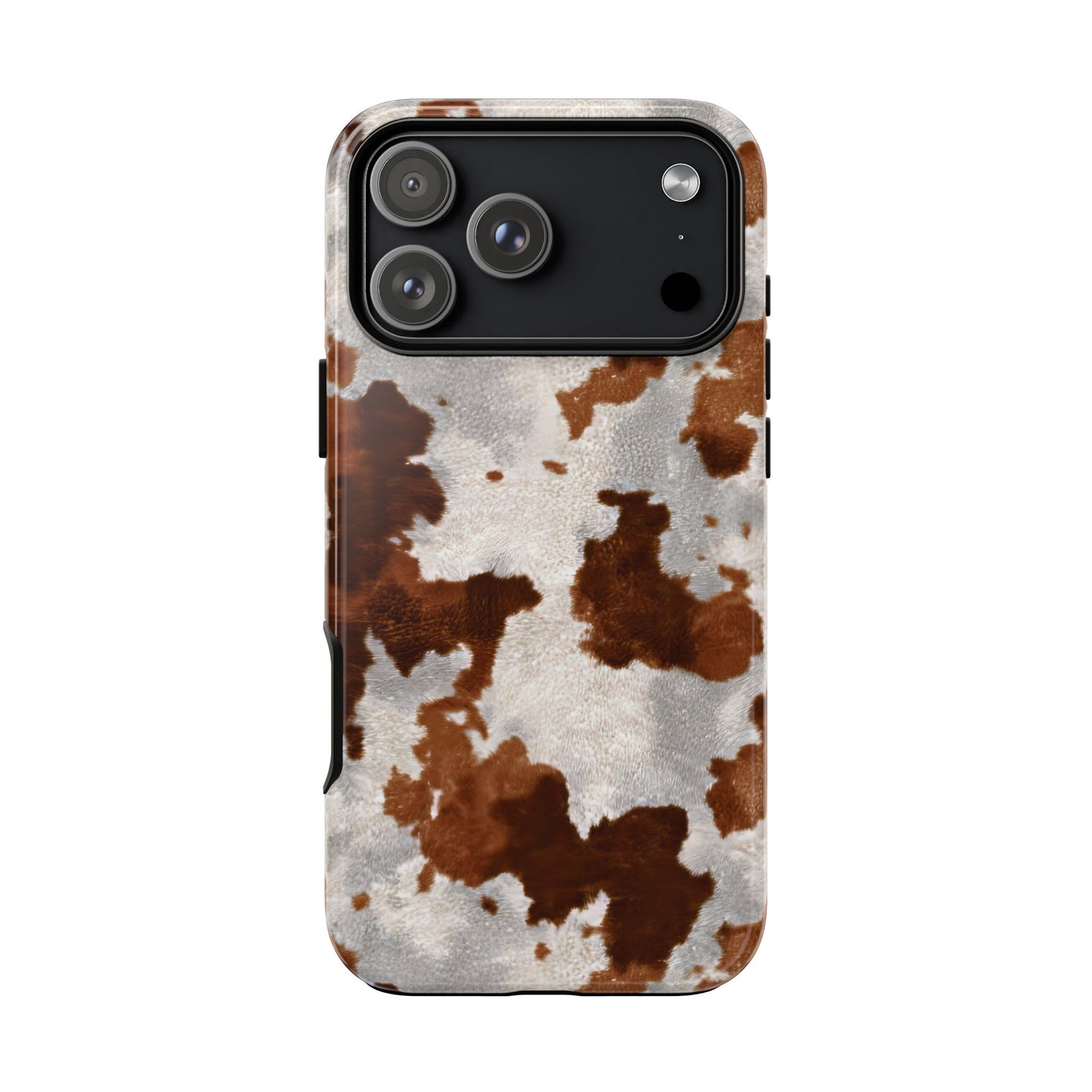 Brown Cowhide Tough Phone Case