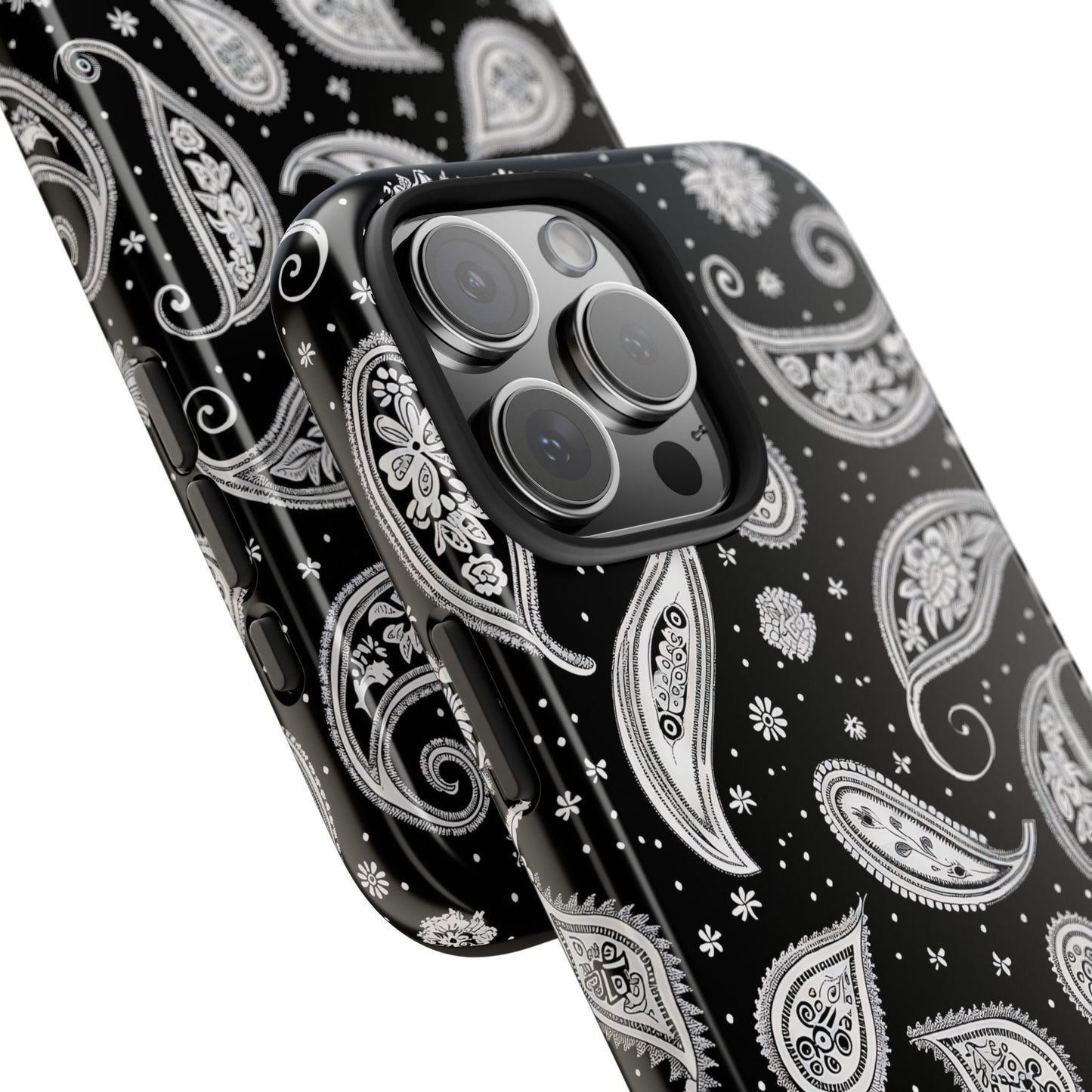 Black White Paisley Phone Case