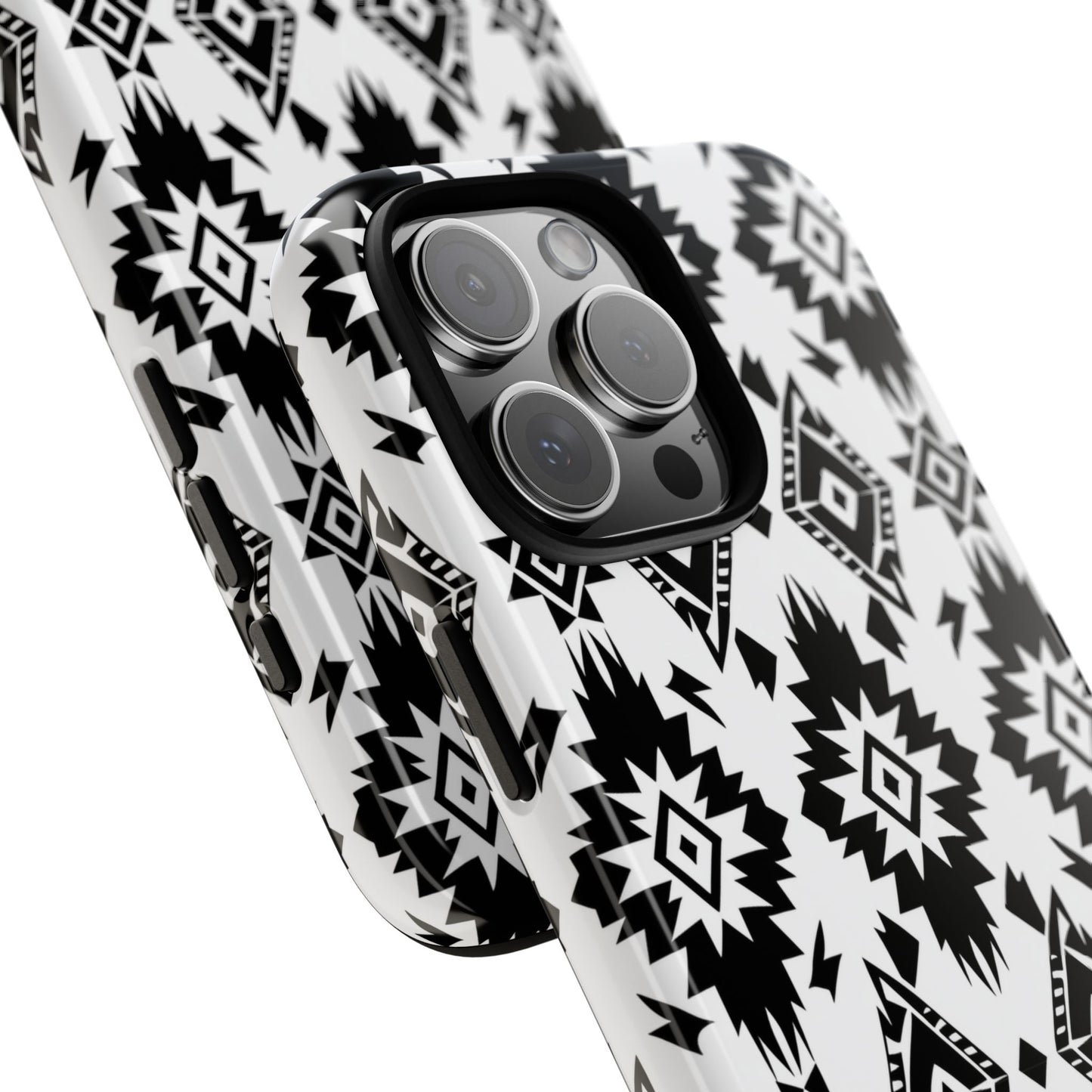 Black White Aztec Tough Phone Case