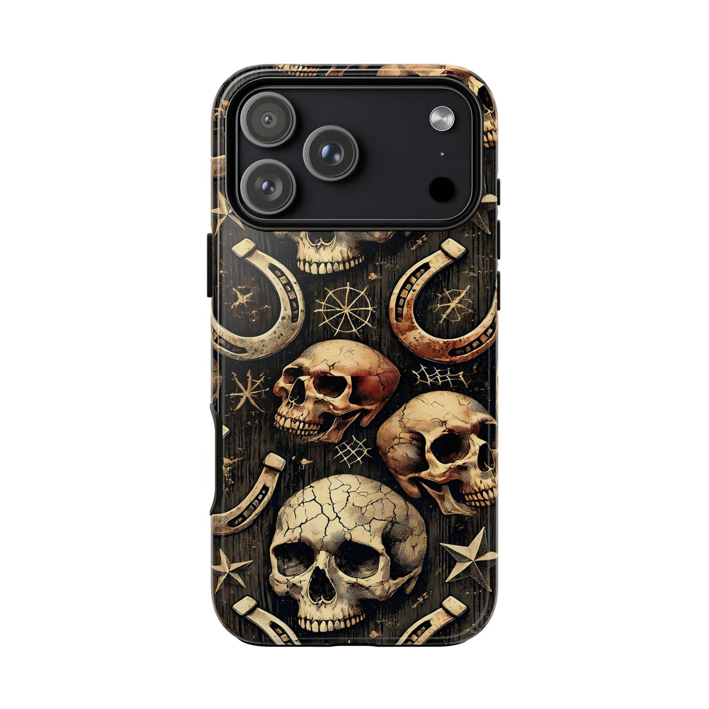 Skulls Horseshoes Dark Tough Phone Case