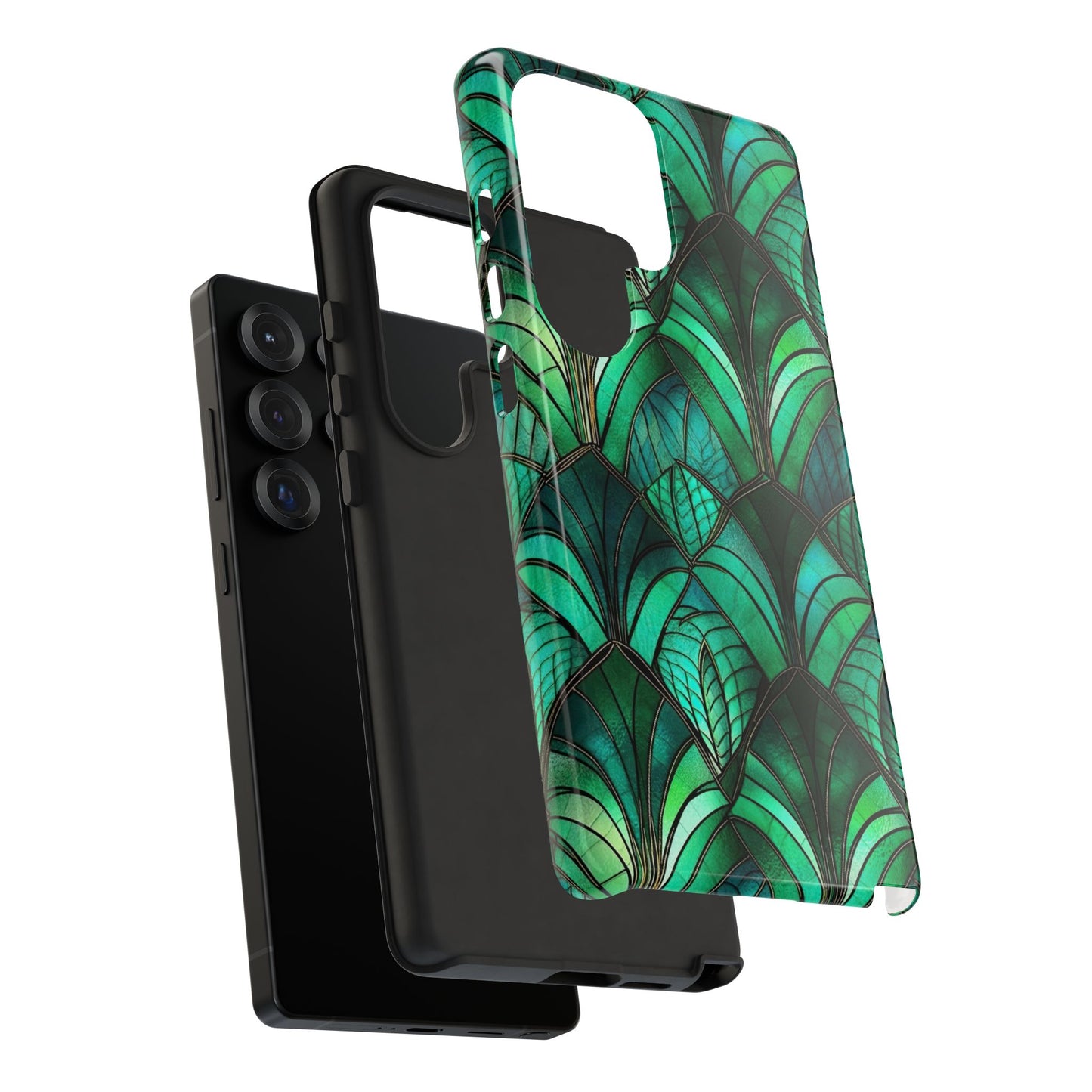Emerald Green Stained Glass Tough Phone Case