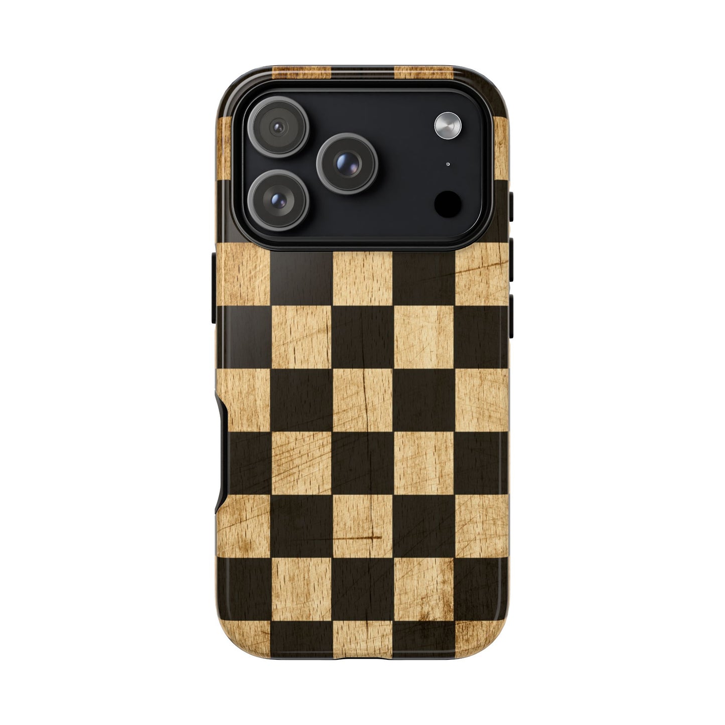 Checkered Rustic Wood Tough Phone Case