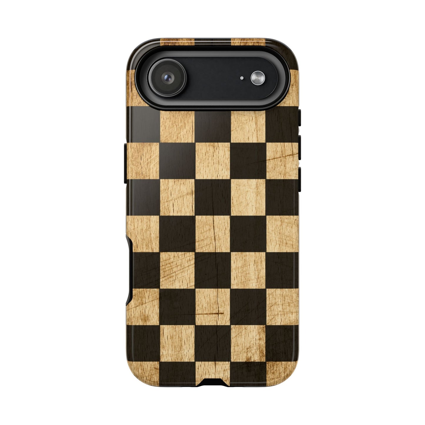 Checkered Rustic Wood Tough Phone Case