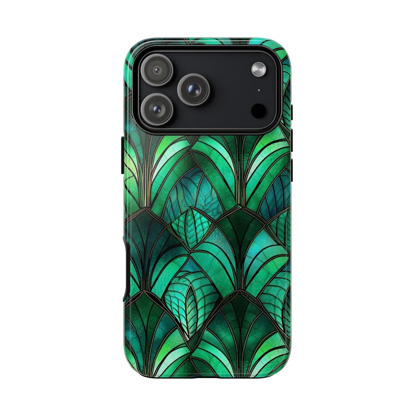 Emerald Green Stained Glass Tough Phone Case