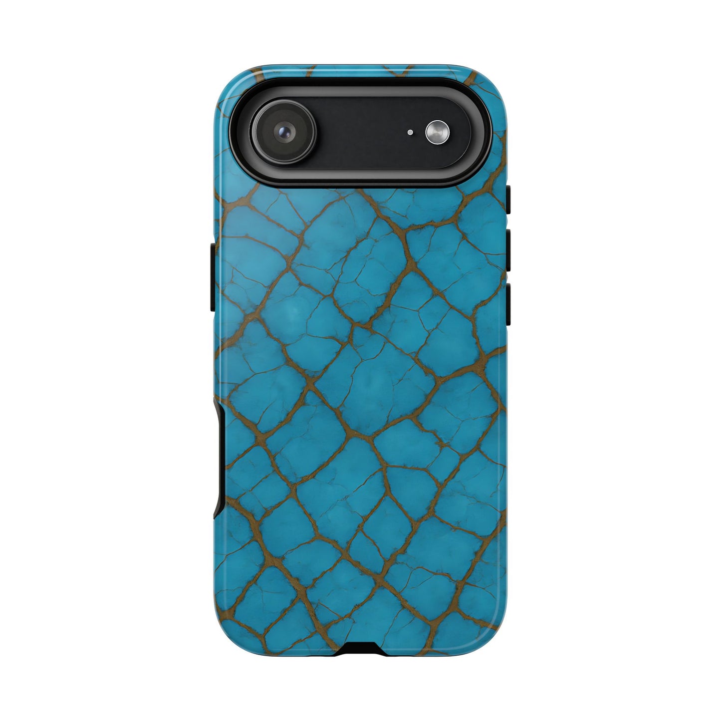 Cracked Turquoise Tough Phone Case