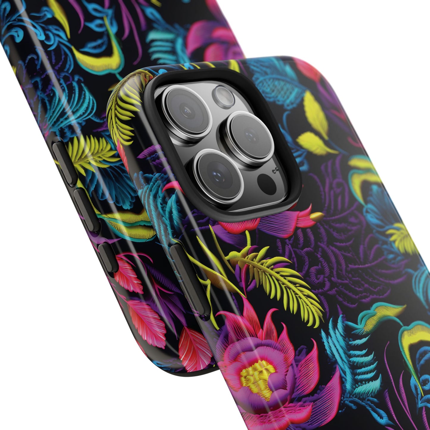 Neon Pink Flowers Phone Case