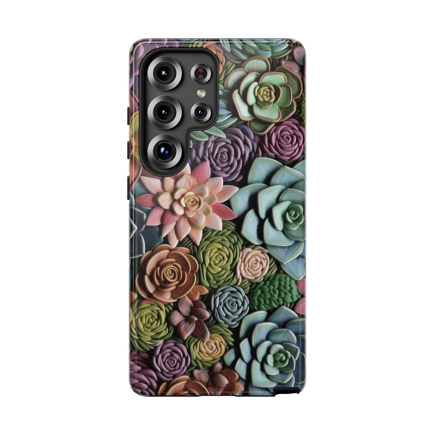 3d Succulent Flower Tough Phone Case