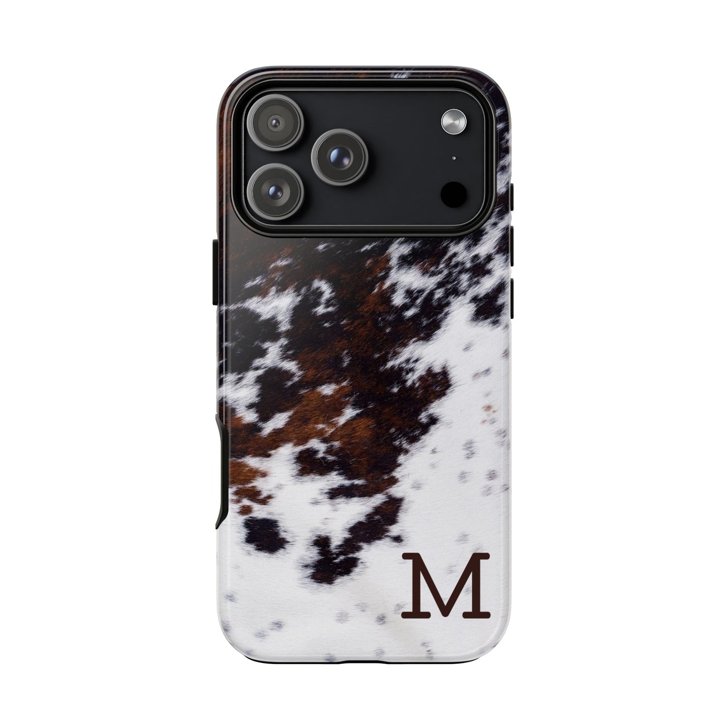 Cowhide Monogram Tough Phone Case