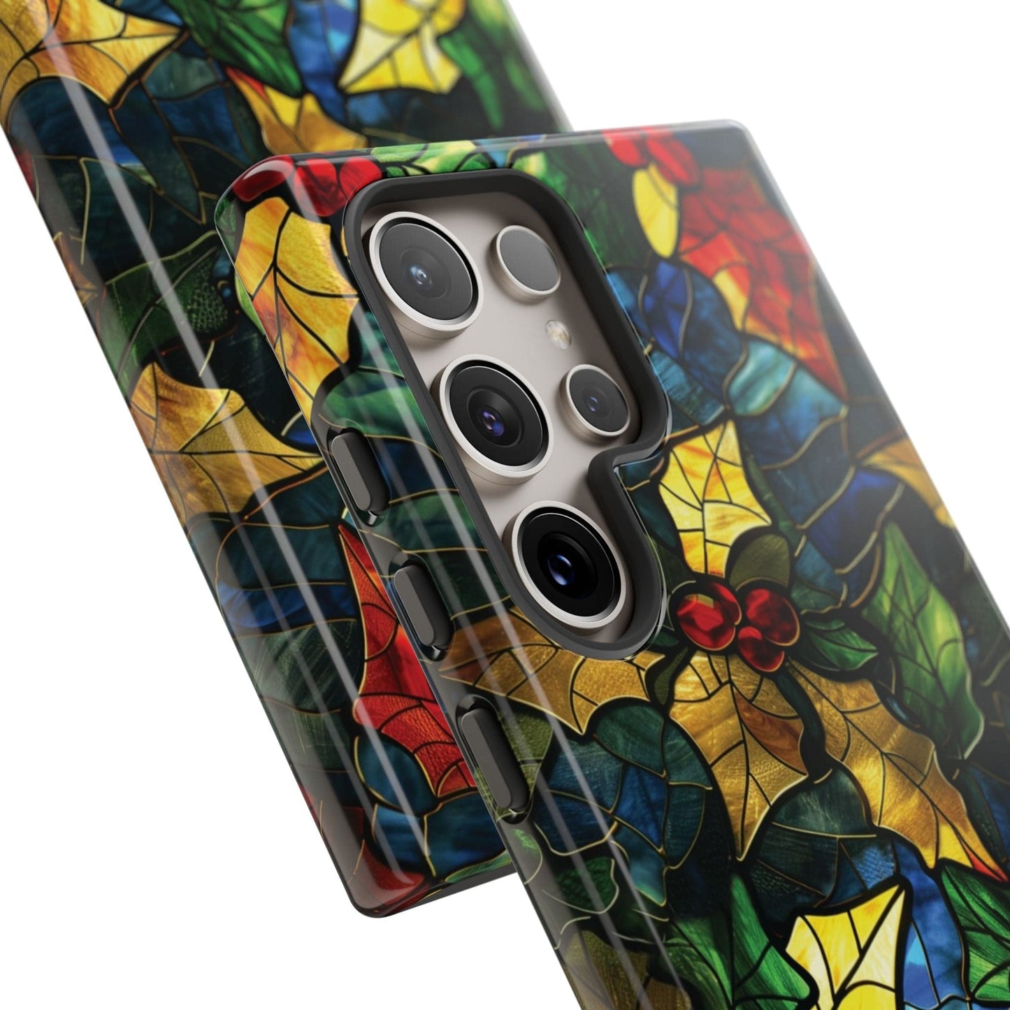 Stained Glass Holly Phone Case