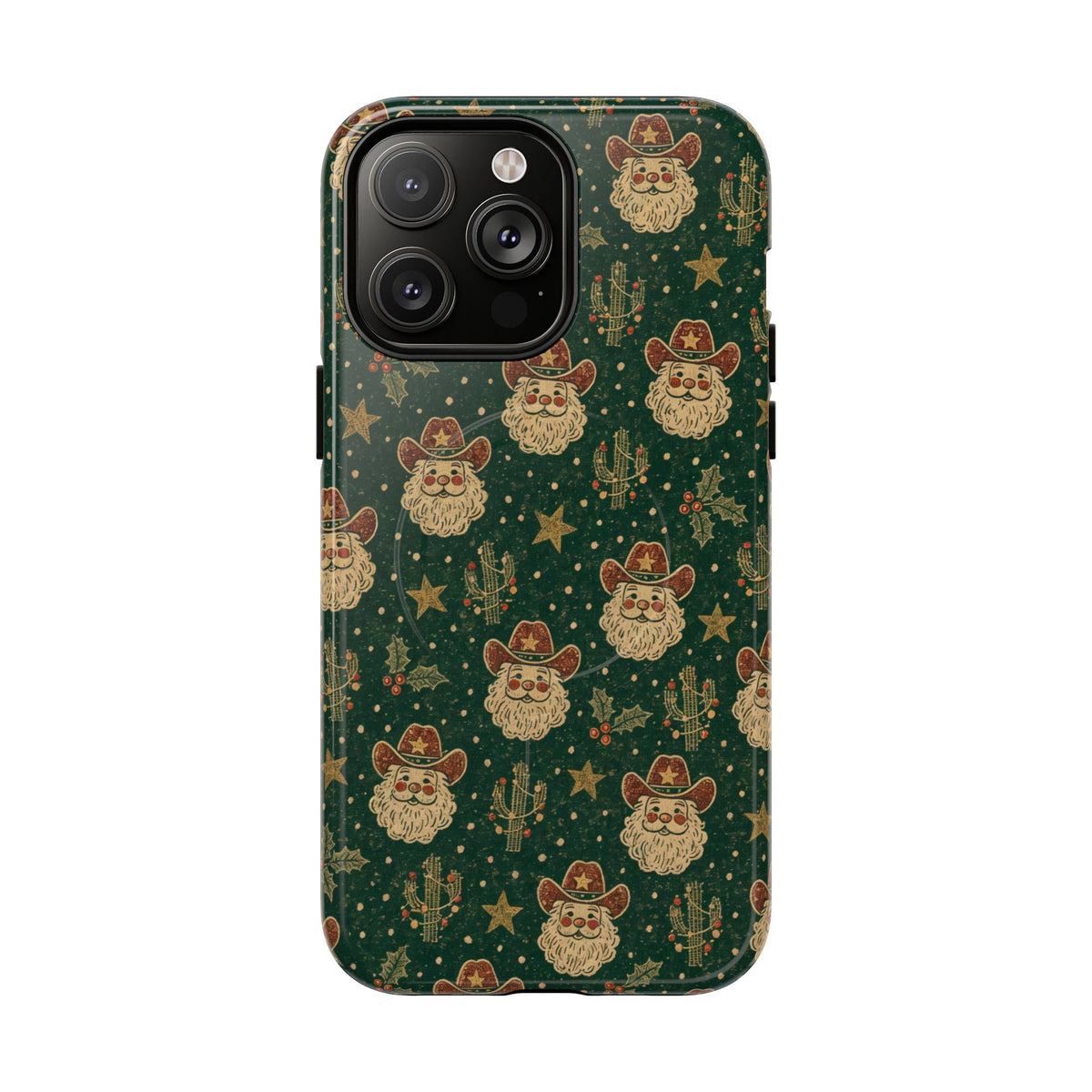 Santa Block Print Magnetic Case