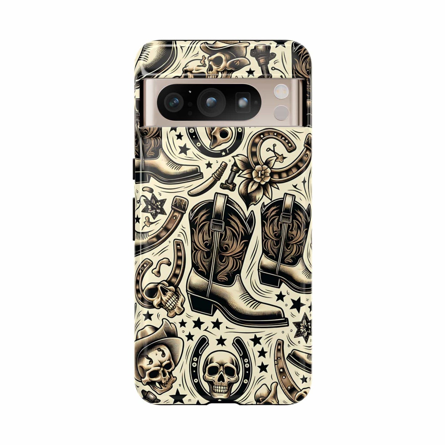 Skulls Boots Horseshoes Phone Case