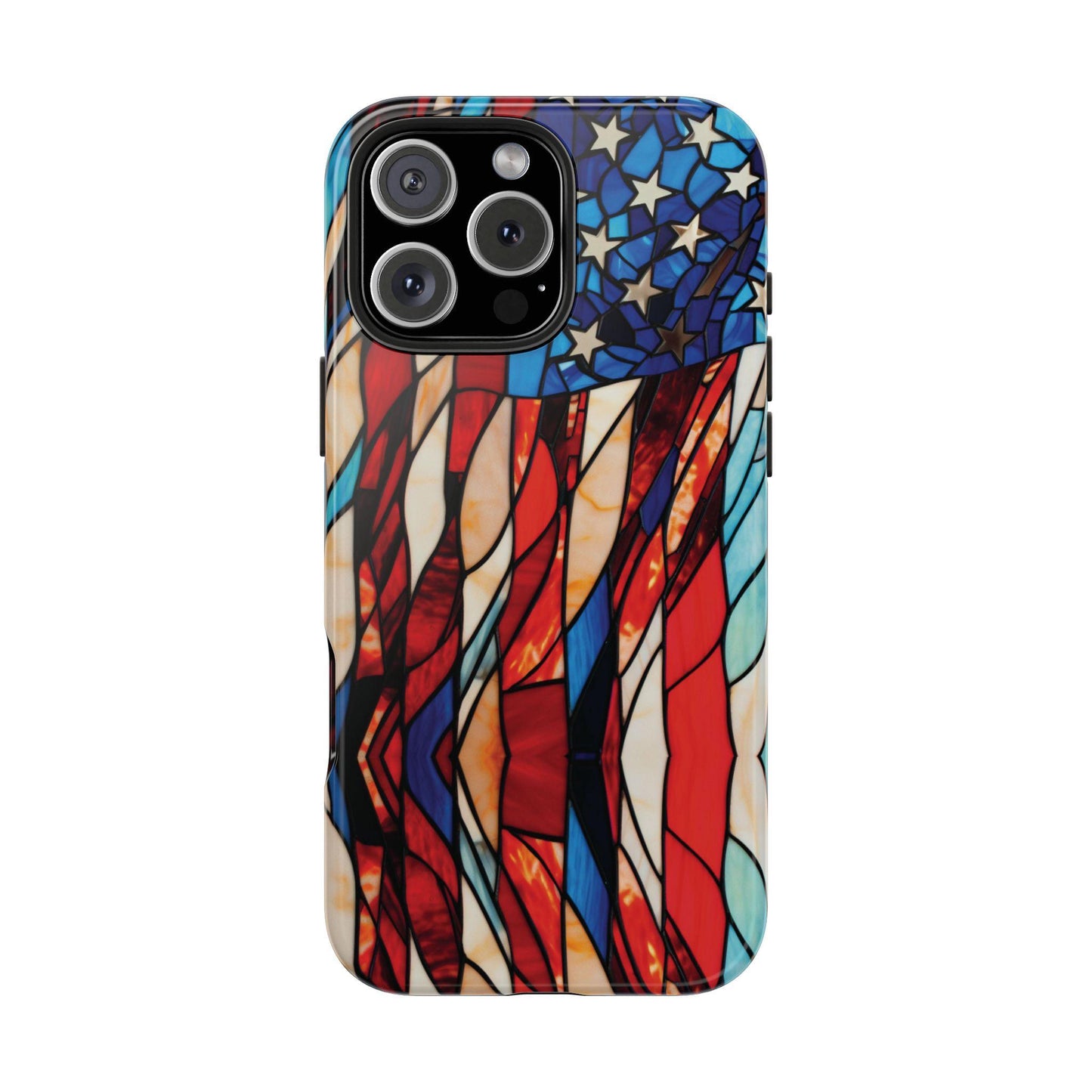 American Flag Stained Glass Patriotic Phone Case