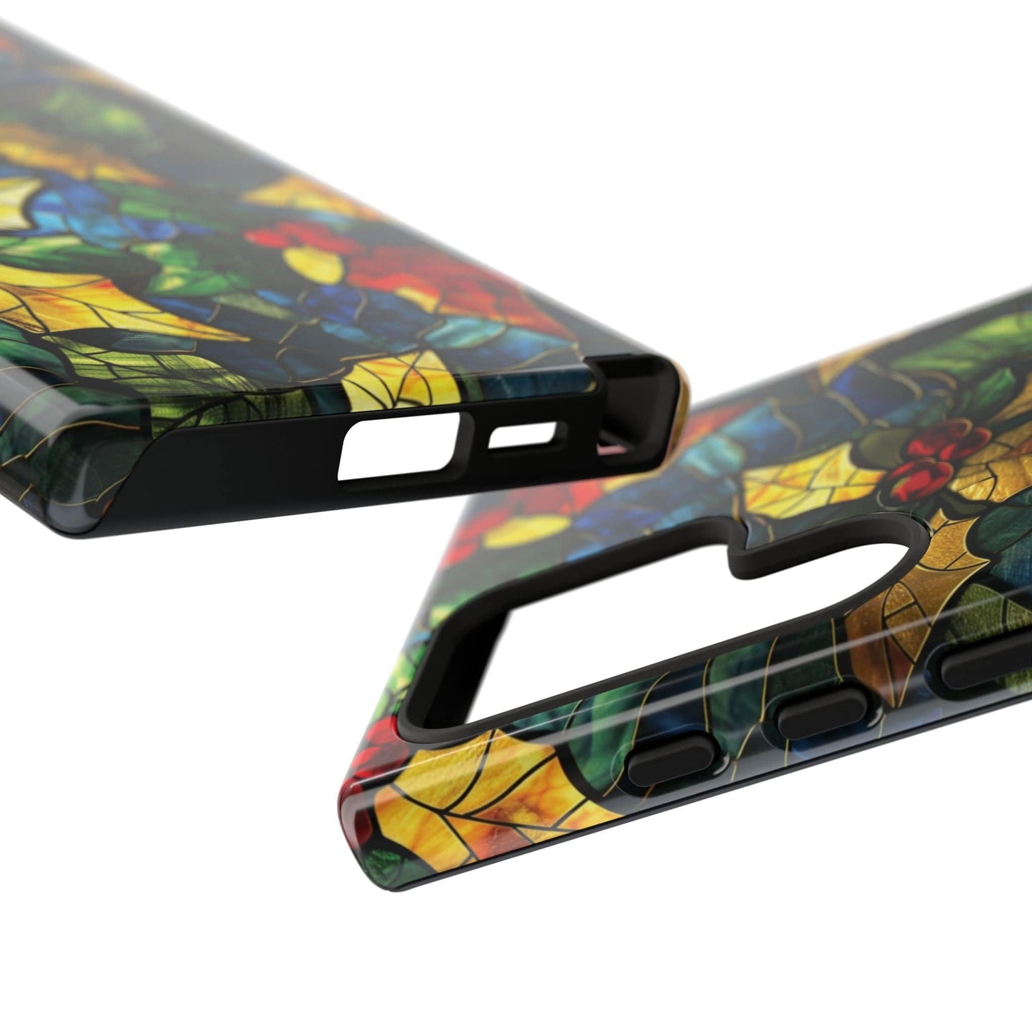Stained Glass Holly Phone Case