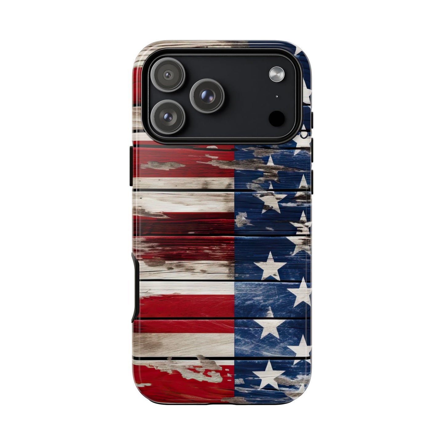 Wood Stars Stripes Patriotic Tough Phone Case