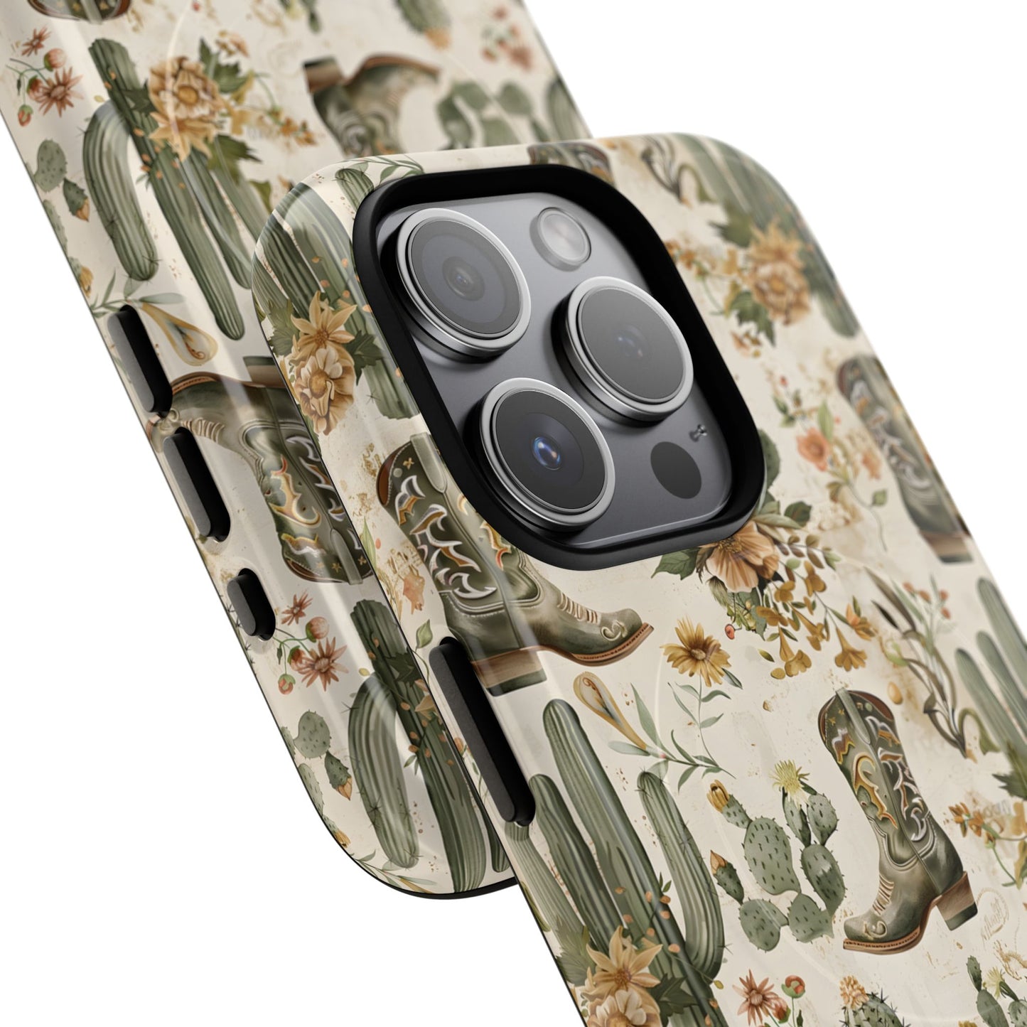 Sage Boots and Flowers Magnetic Case