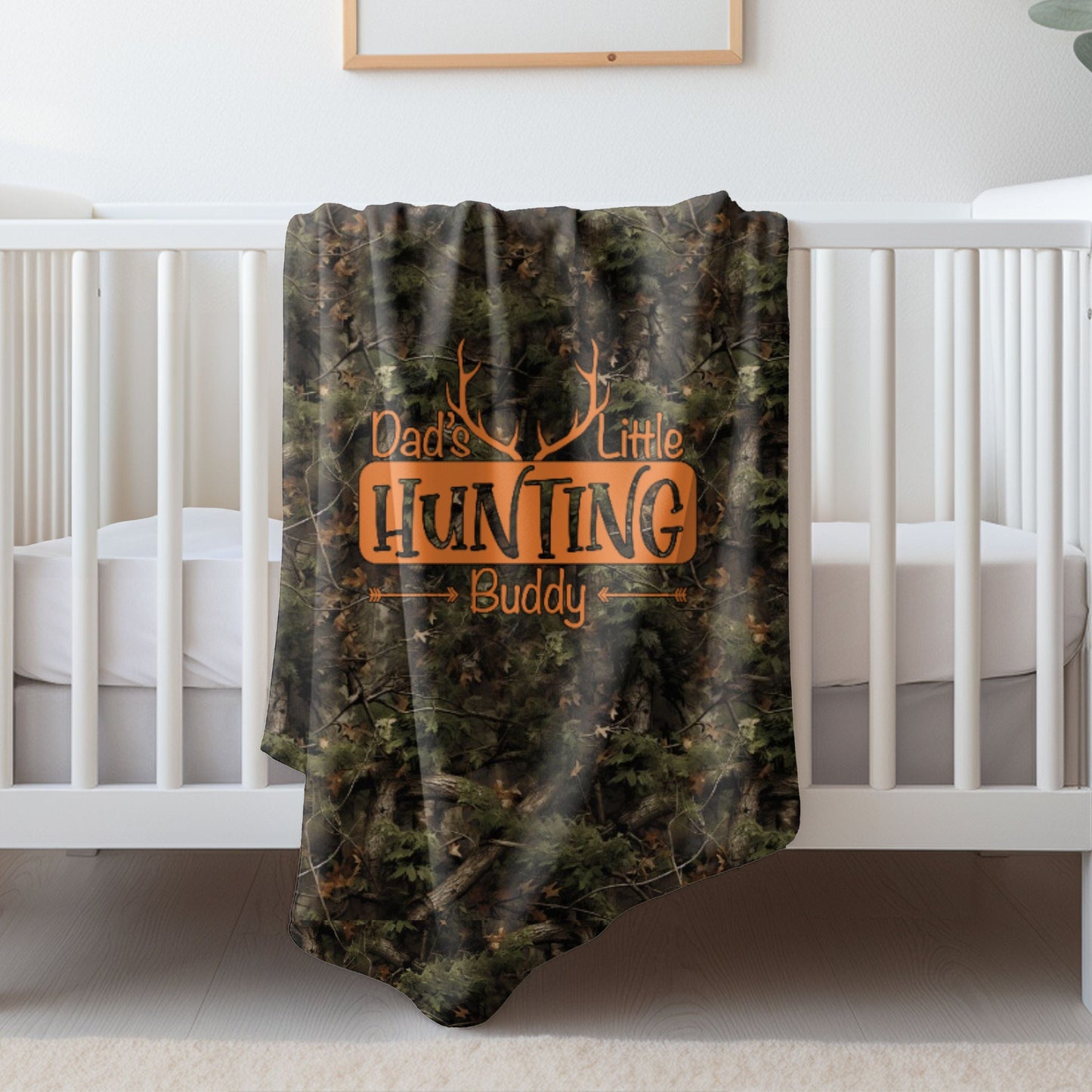 Dad's Little Hunting Buddy Camo Blanket