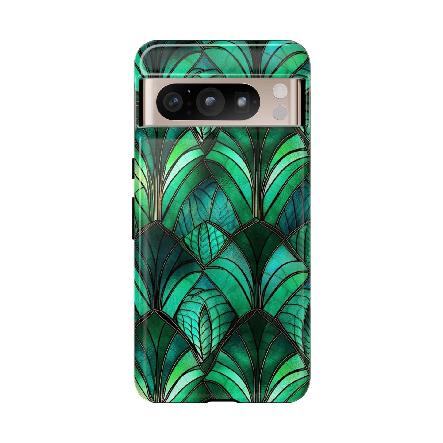 Emerald Green Stained Glass Phone Case