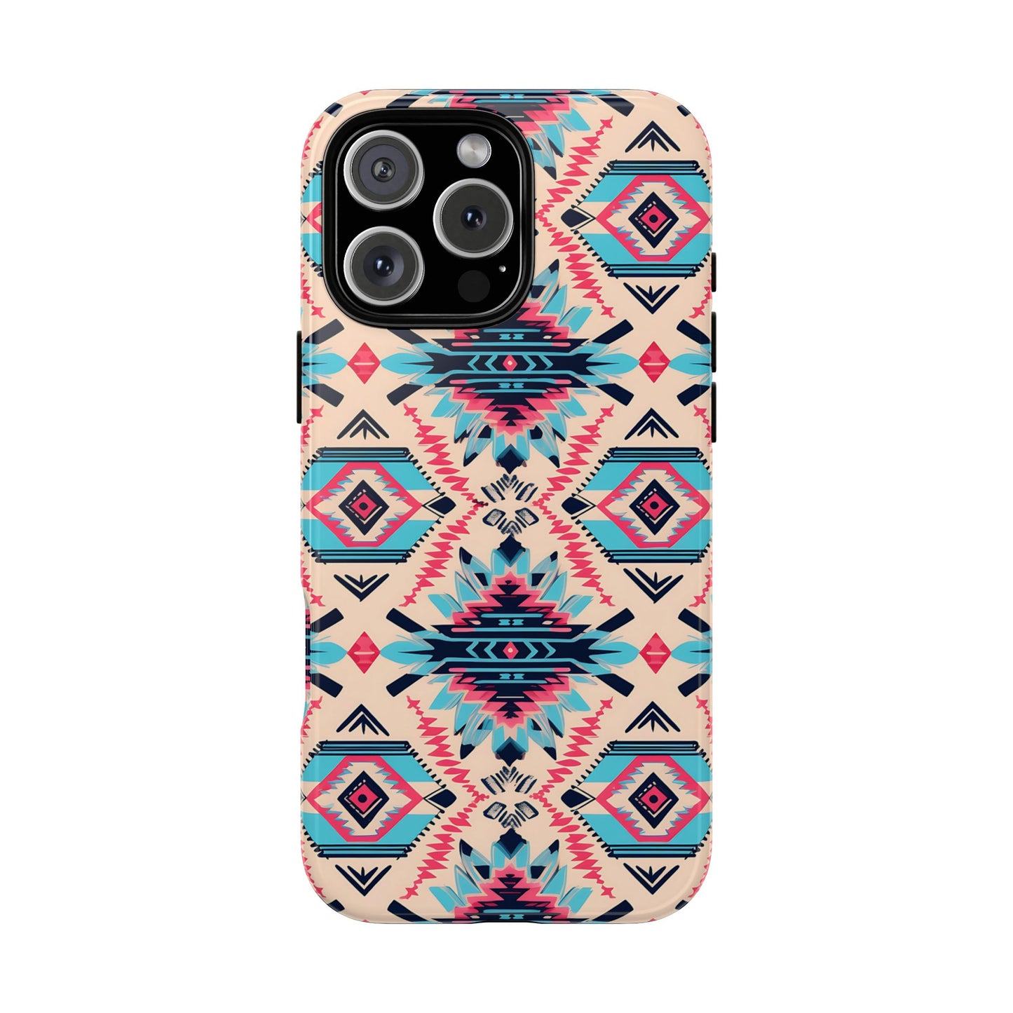 Pink Blue Aztec Tough Phone Case