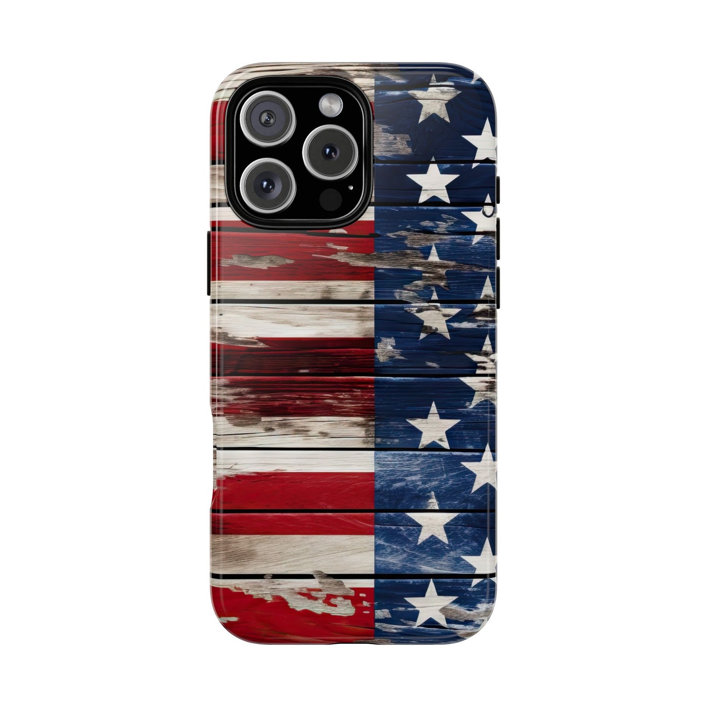 Wood Stars Stripes Patriotic Tough Phone Case