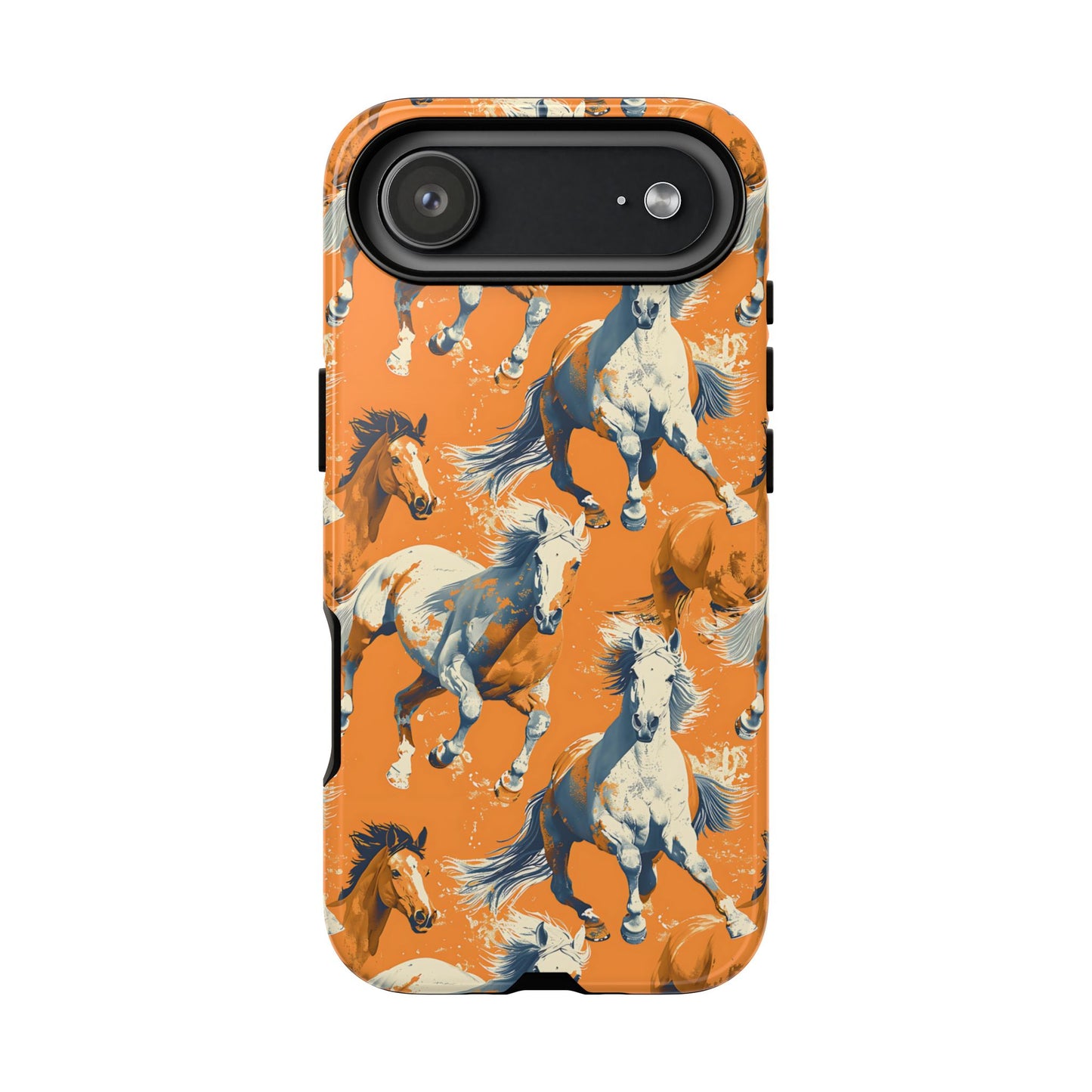 Orange Horses Tough Phone Case