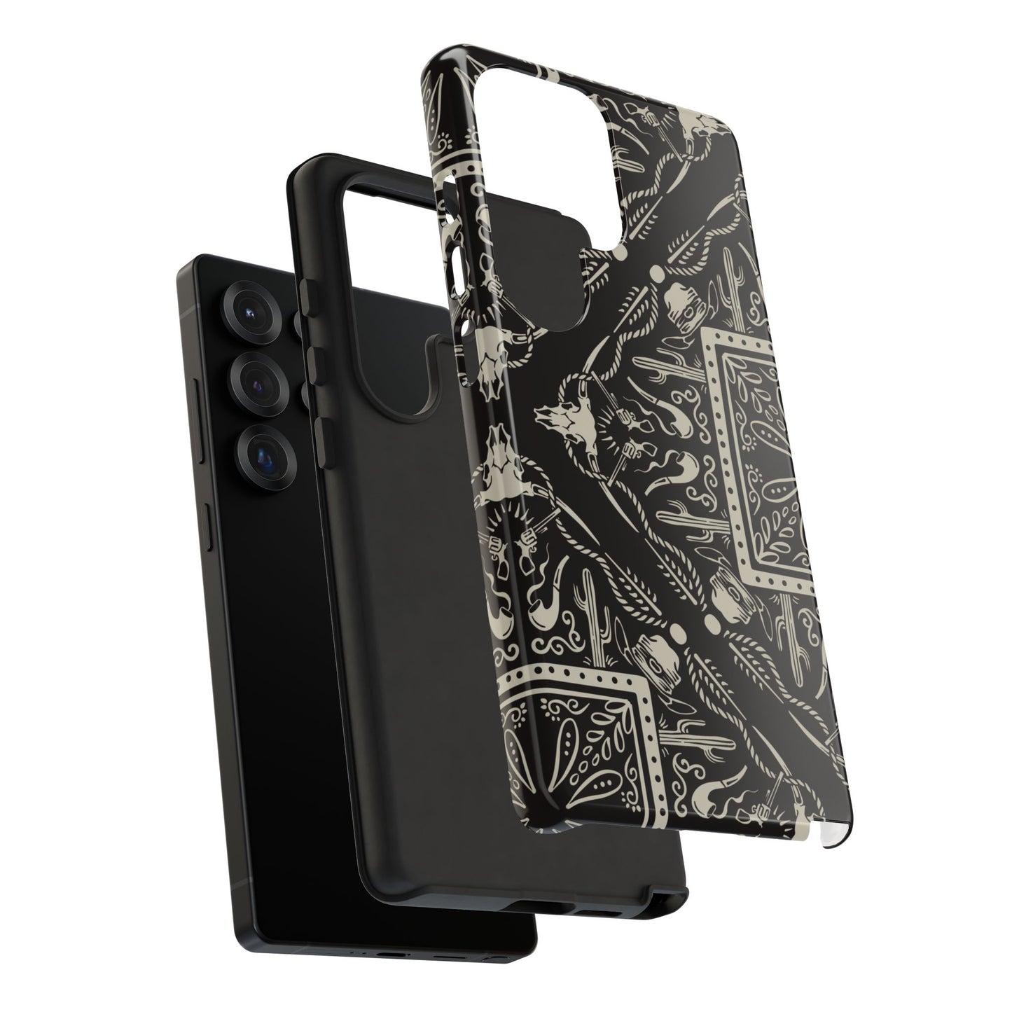 Western Black Bandana Phone Case